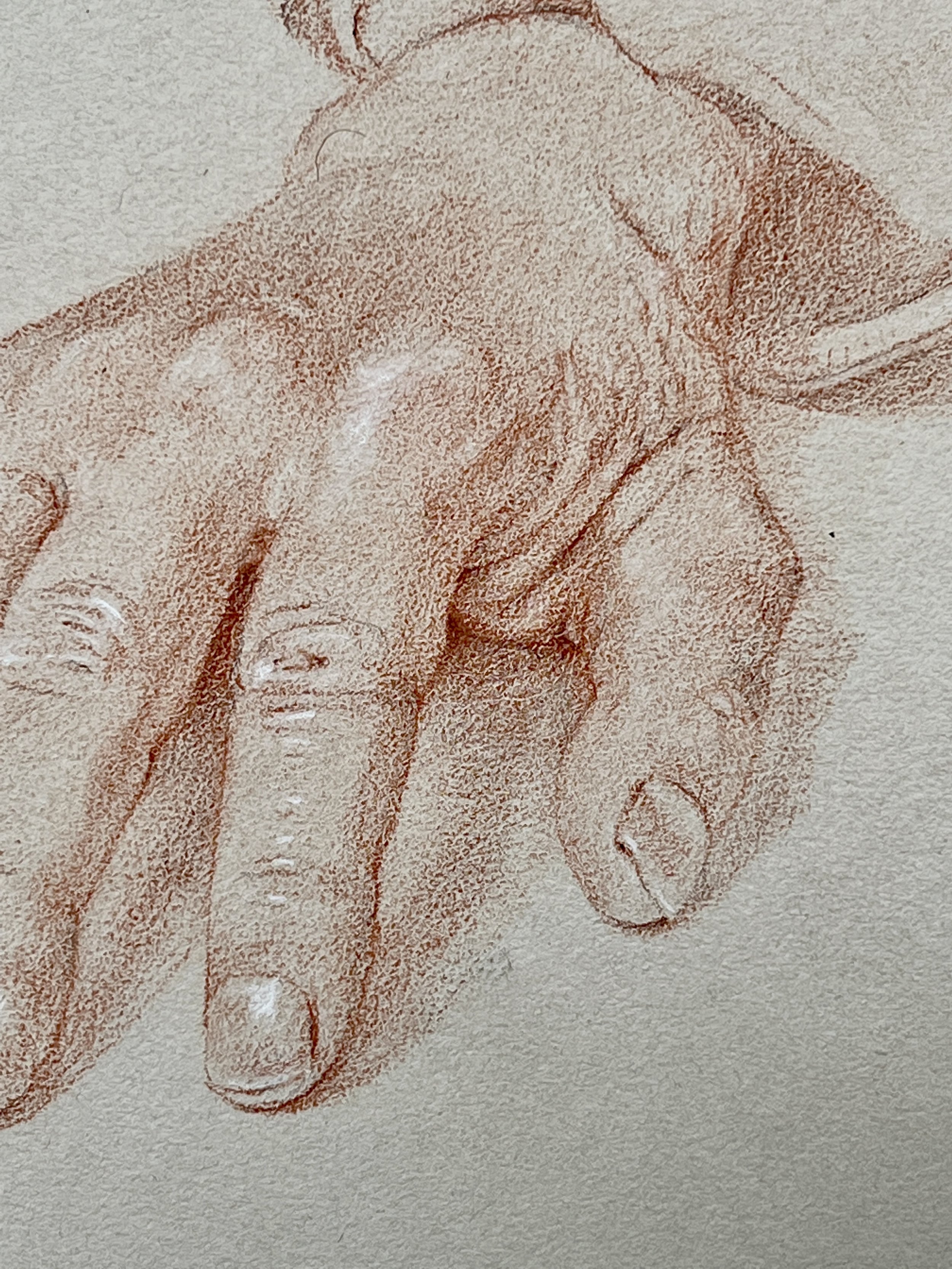Right hand self-portrait - Detail