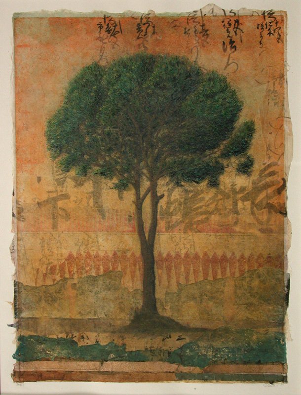 Mixed media Chine Collé,  Donald and Era Farnsworth,  2003