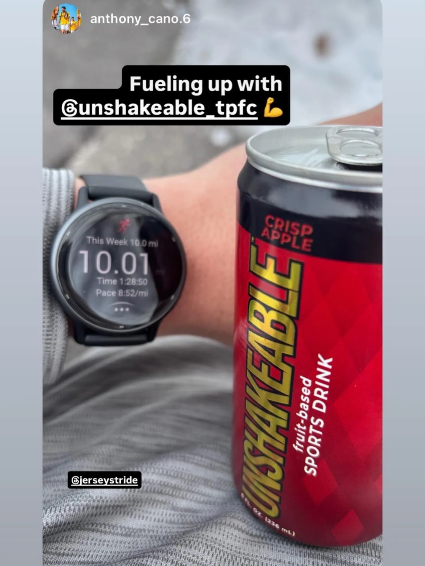 Up and CRUSHED a 🔟 MILE RUN before 7 AM fueled by #UNSHAKEABLE !! 

We appreciate your resilience and grit as an #unshakeableathlete and brand ambassador @anthony_cano.6 

#ThankYou #grind #goals