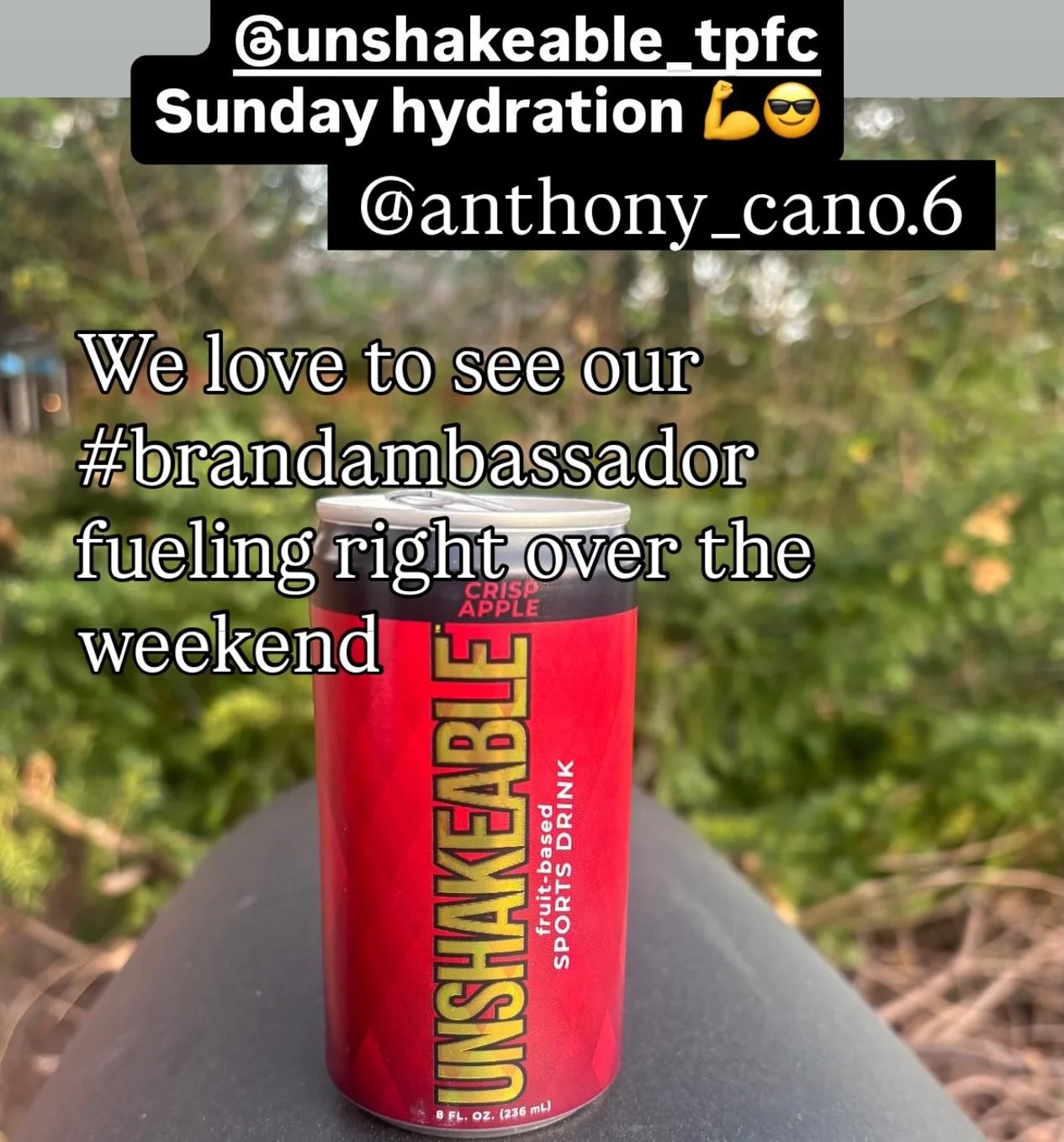 Shout out to our brand ambassador @anthony_cano.6 for taking his training goals seriously, even over the weekend he fuels right and stays hydrated with our #UNSHAKEABLE sports drink!

4️⃣ simple and real ingredients: filtered water, 100% apple juice,