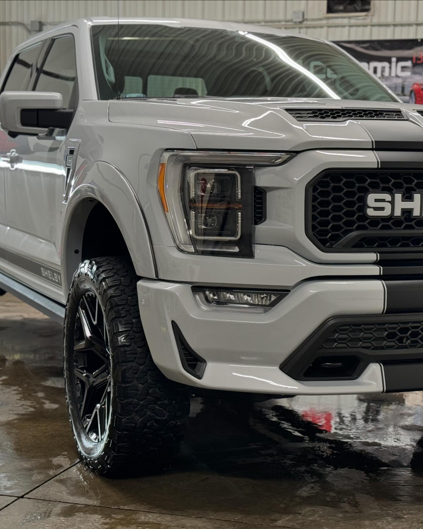 This Shelby F-150 is ready for the off-road.. The 775HP supercharged V8 monster in for a full detail, full front PPF, and 2 front windows 50% ceramic.