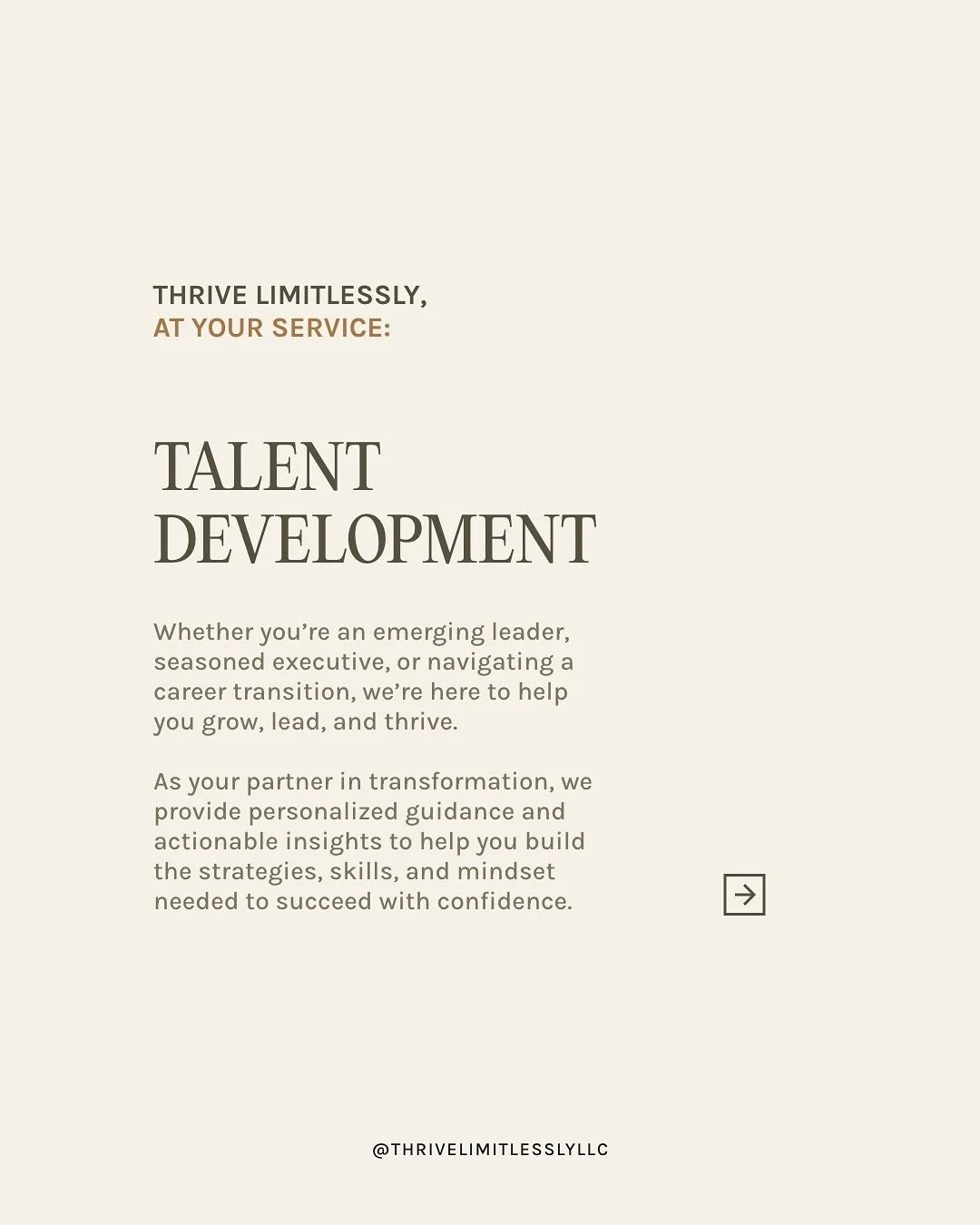 Strong teams don&rsquo;t just happen&mdash;they&rsquo;re built with intention. Thrive Limitlessly partners with organizations to design inclusive people practices, strengthen leadership, and create workplaces where everyone can rise.

From talent dev