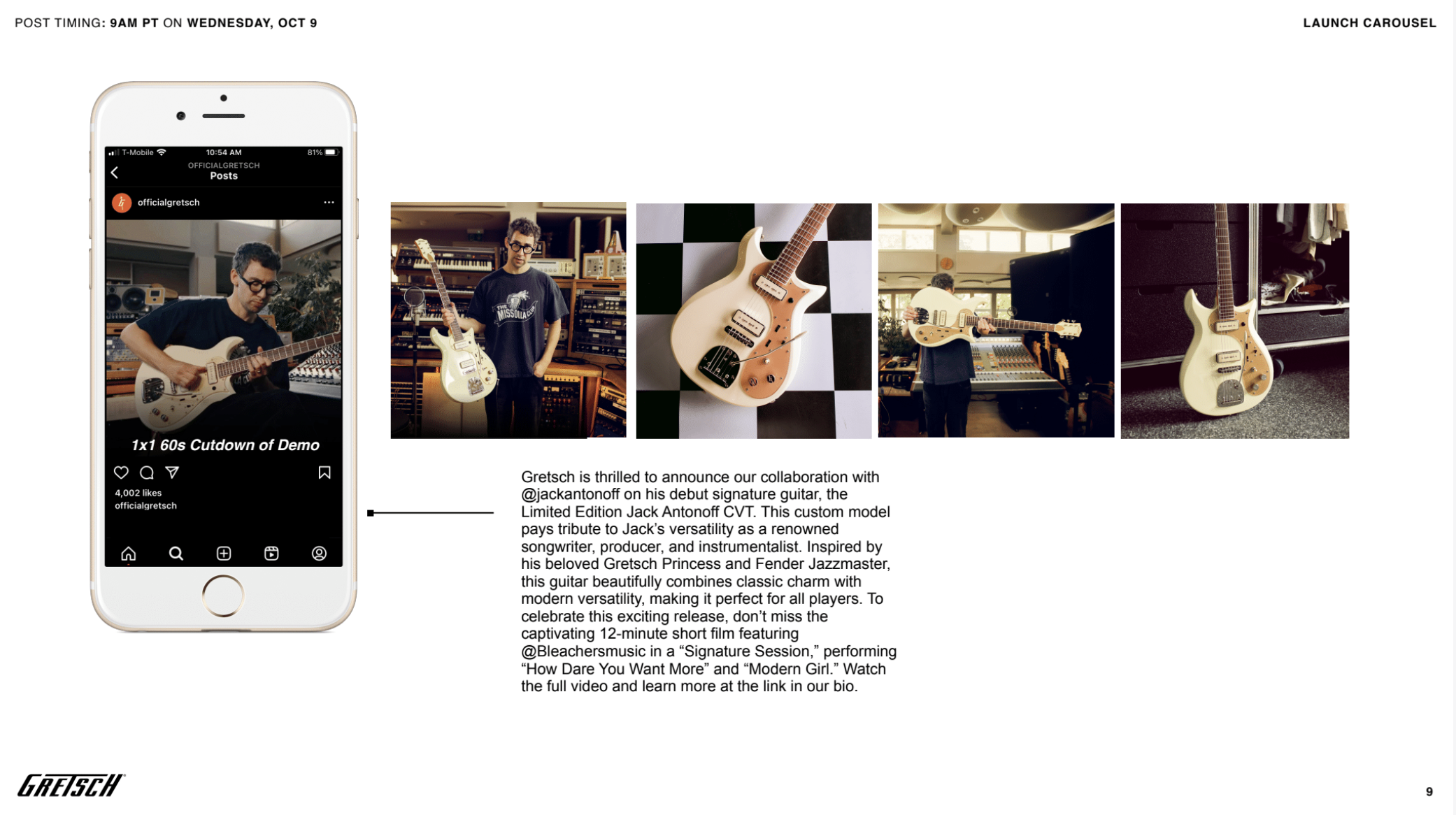 Product Launch Carousel With Jack Antonoff
