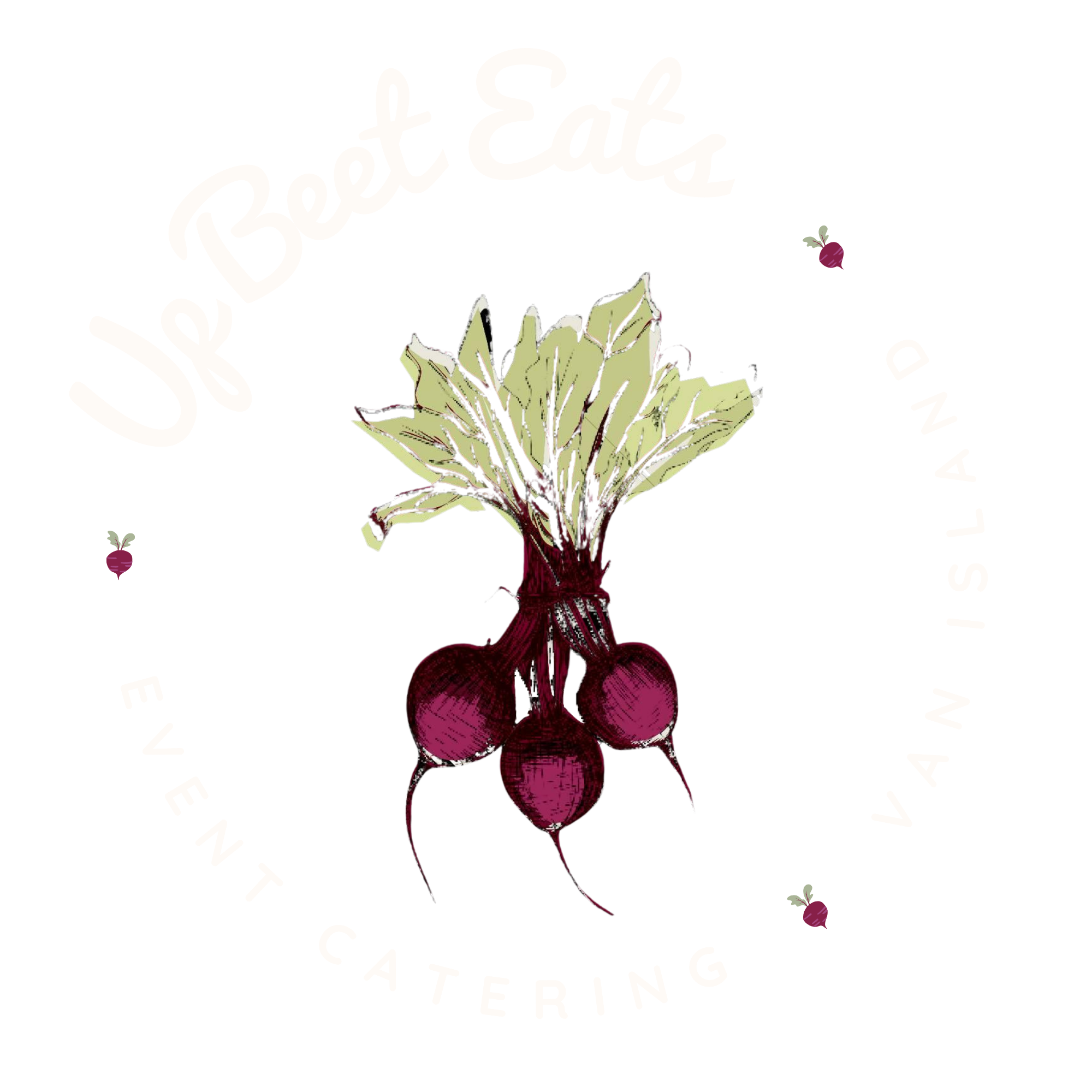 Up Beet Eats Catering Vancouver Island Logo with Text and Beets