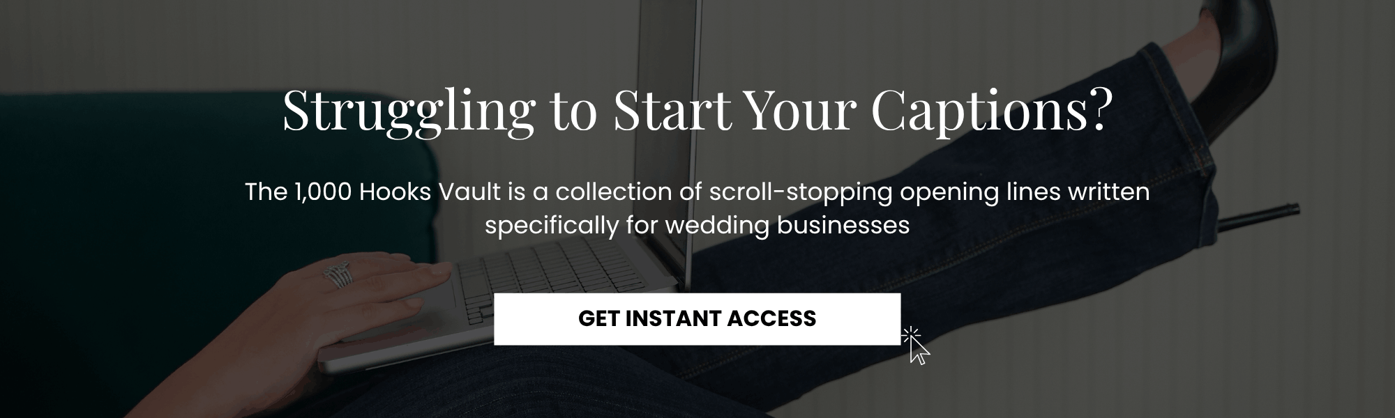 1,000 Instagram hooks written specifically for the wedding industry.