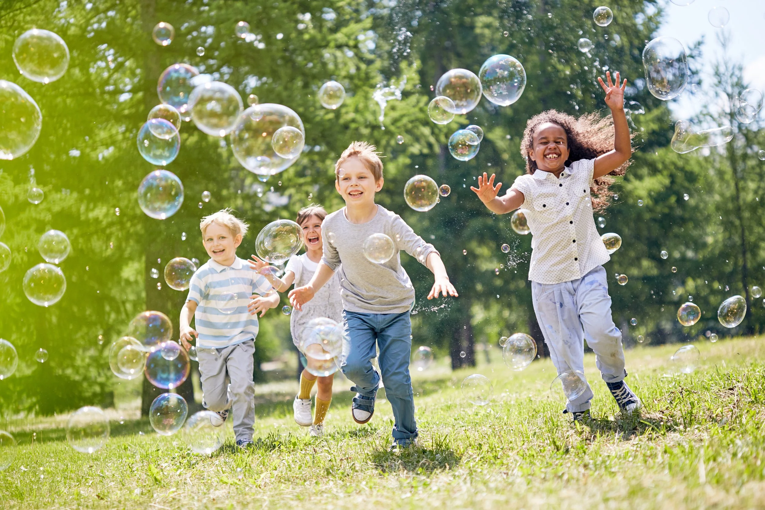 preschool aged children playing together
