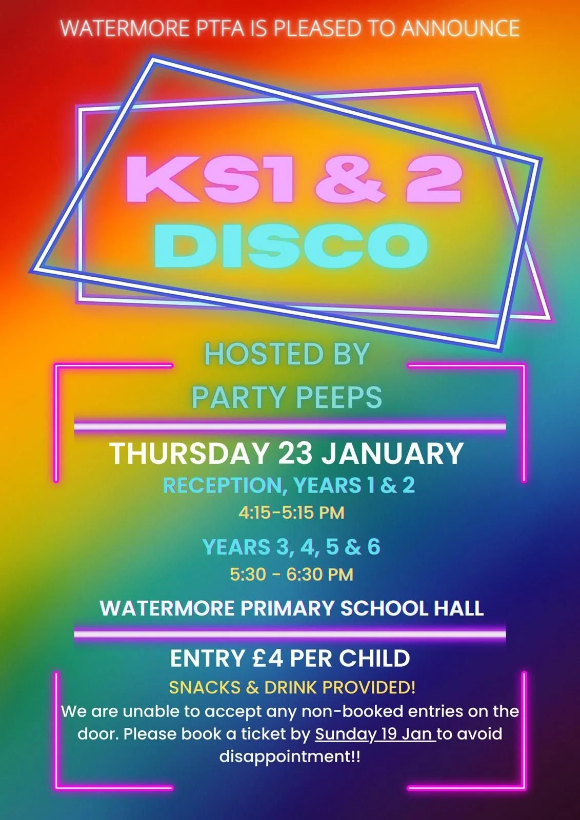 Deadline for DISCO tickets