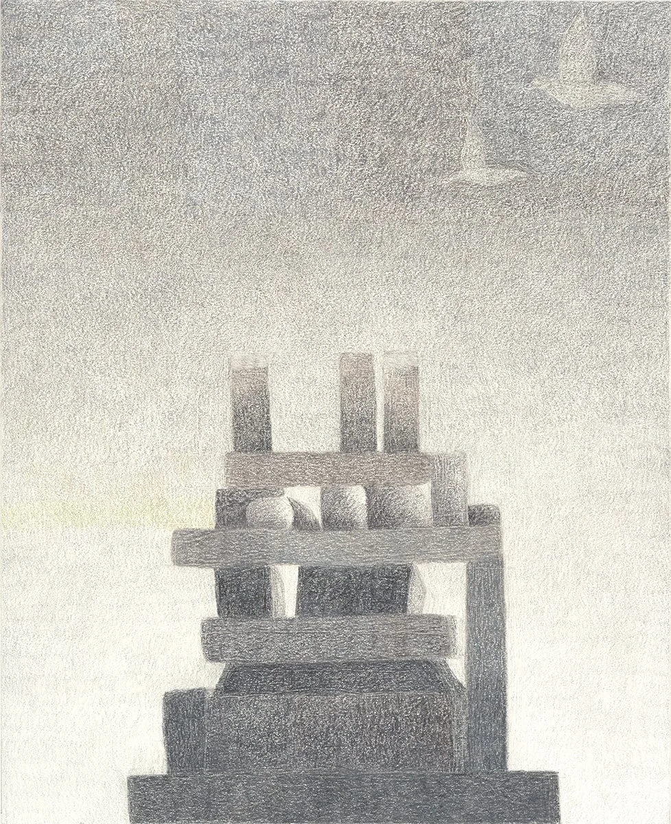  Still Here 7  Colored pencil and graphite  11” x 9”