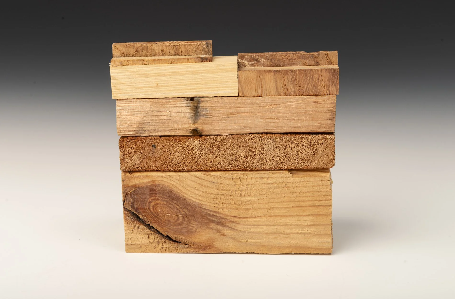  Wood Sculptures 10  4” x 4” x 1.5”