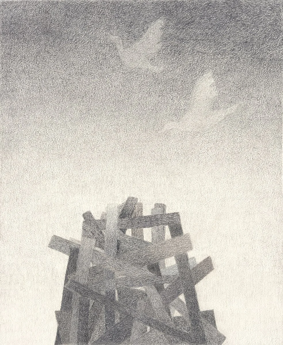  Still Here 8  Colored pencil and graphite  11” x 9”