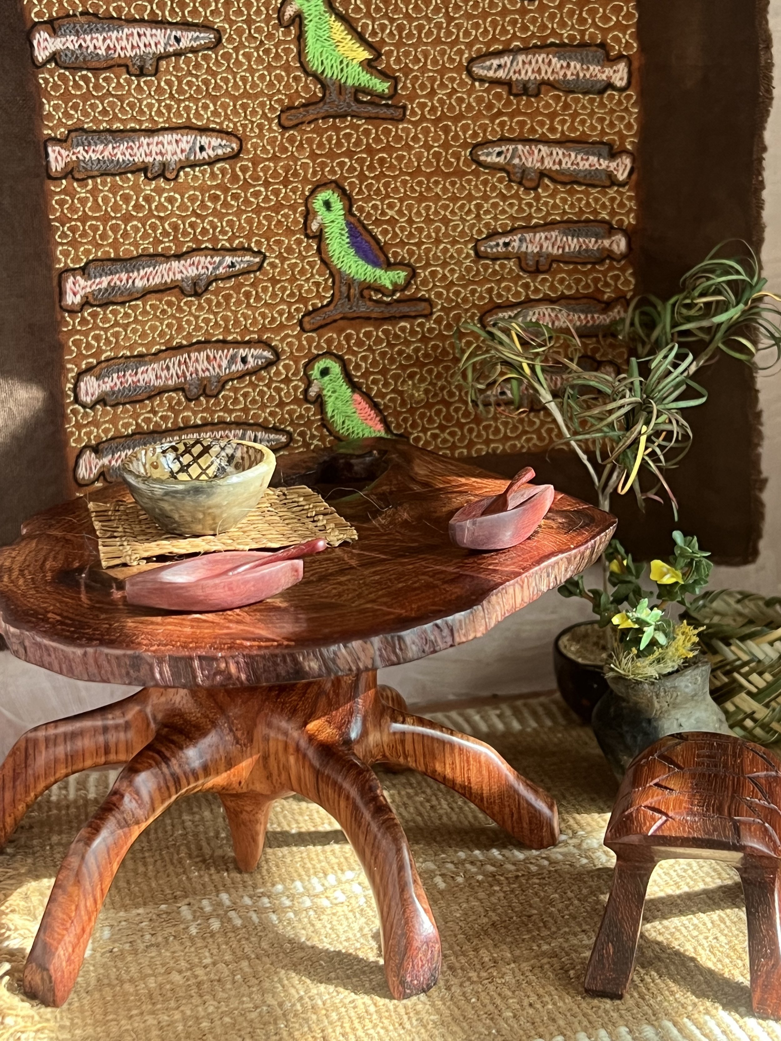 Miniature Tree Trunk Casual Table