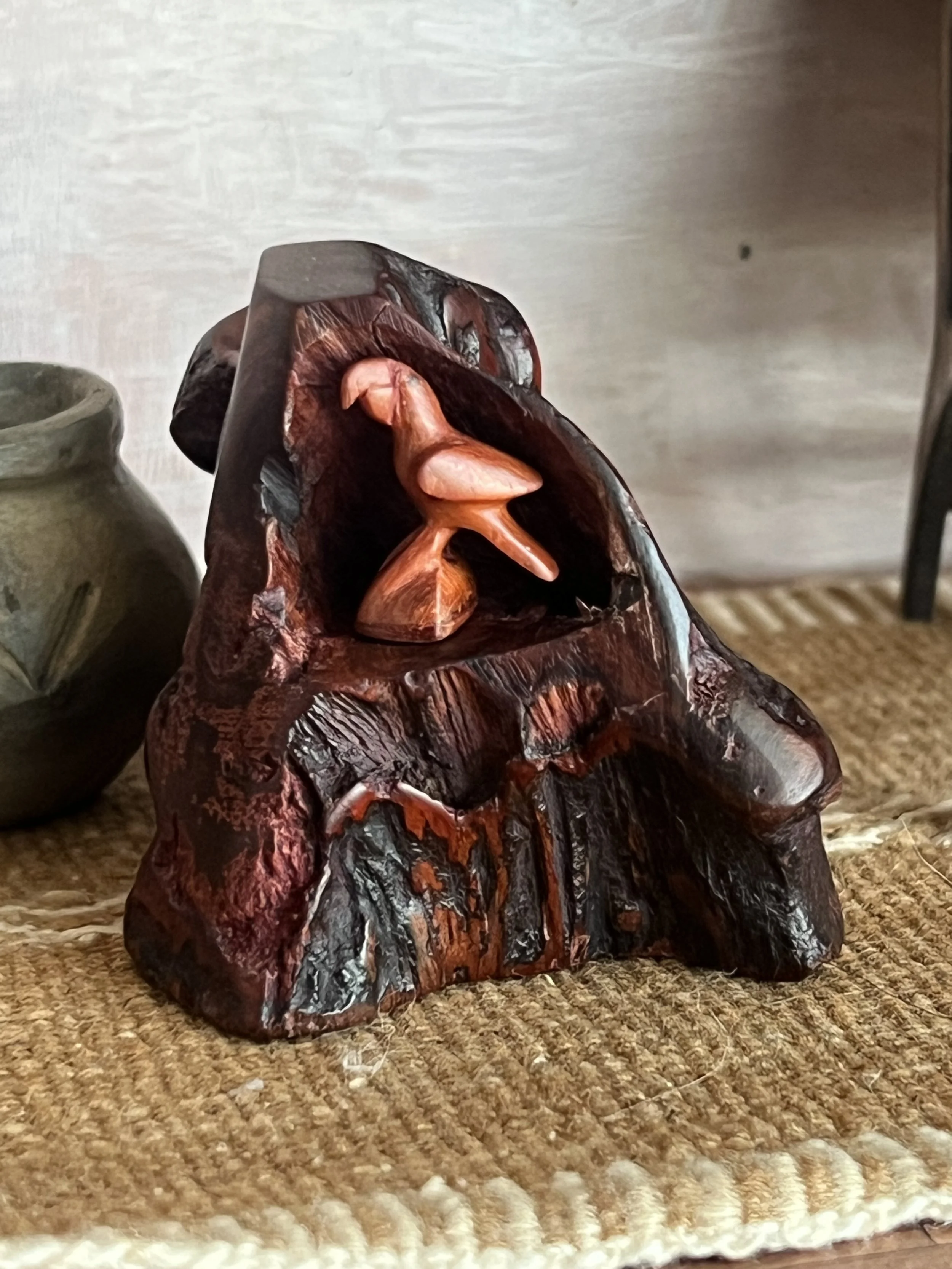 Natural Tree Trunk Display