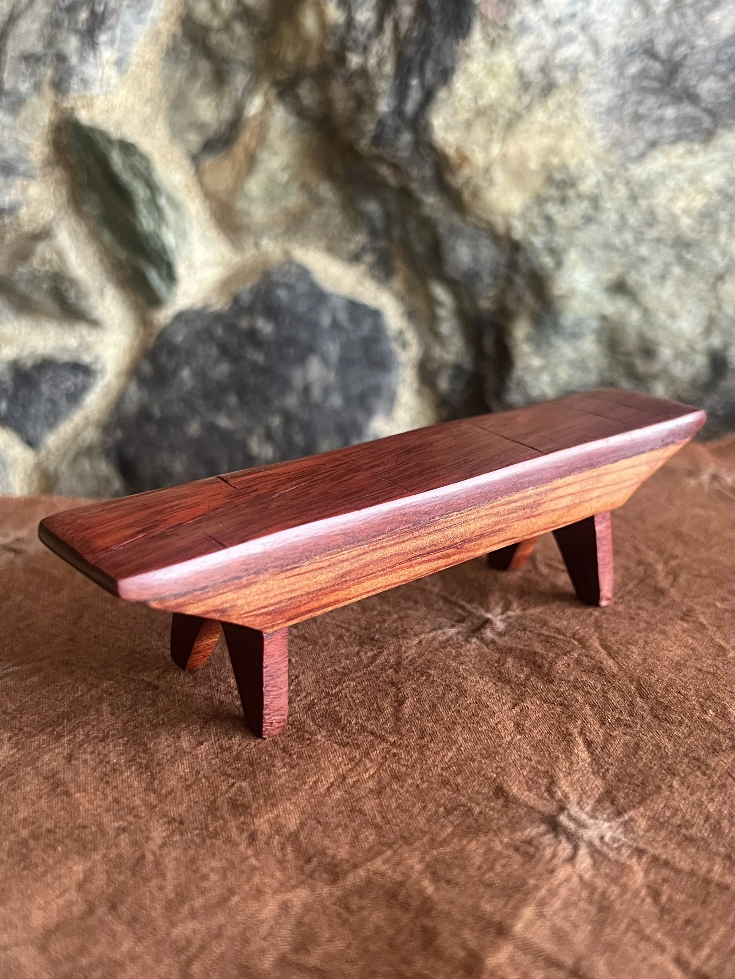 Miniature Long Bench Bloodwood and Heartwood 2026