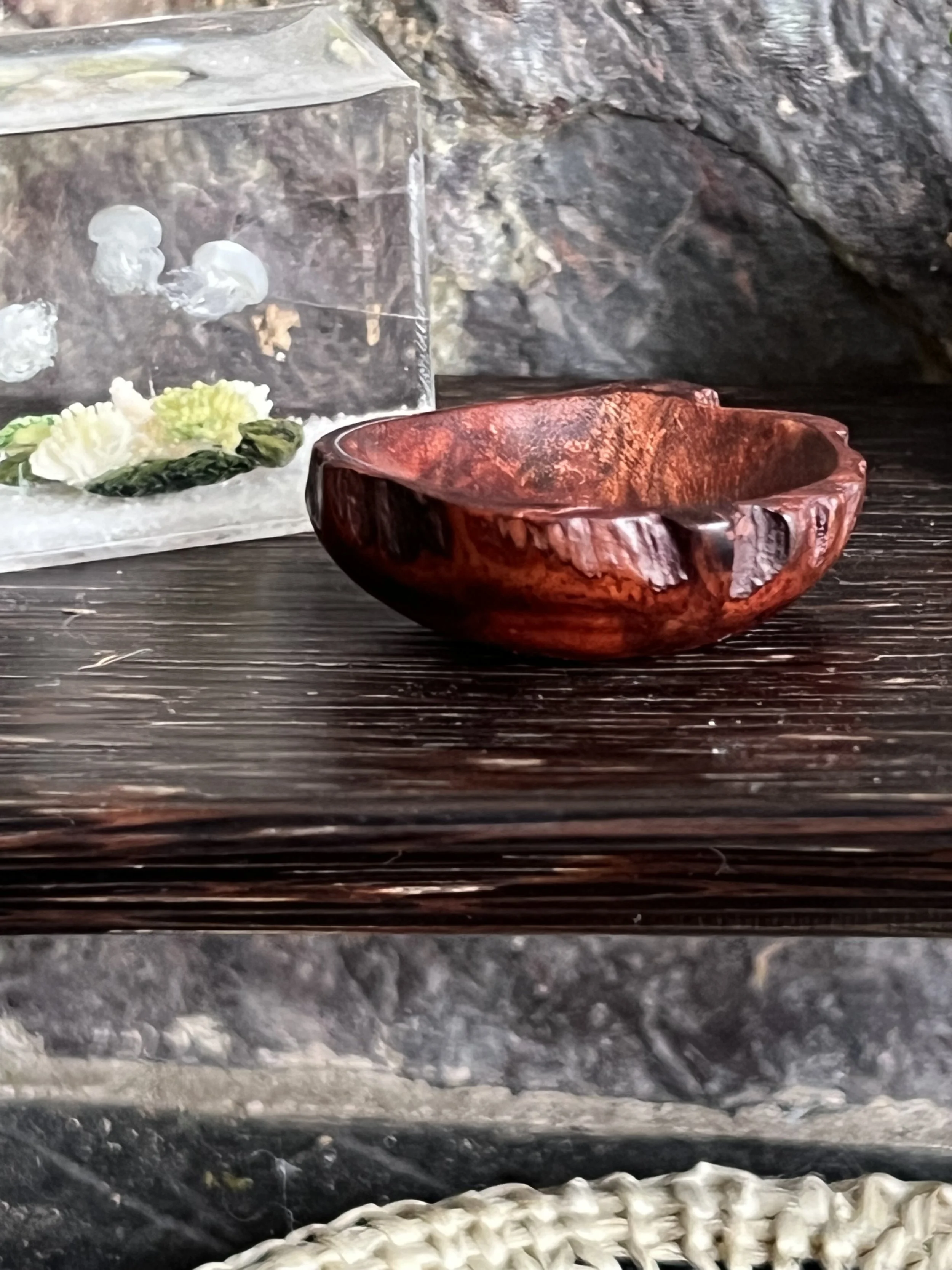 Live Edge Tropical Hardwood Decorative Bowl
