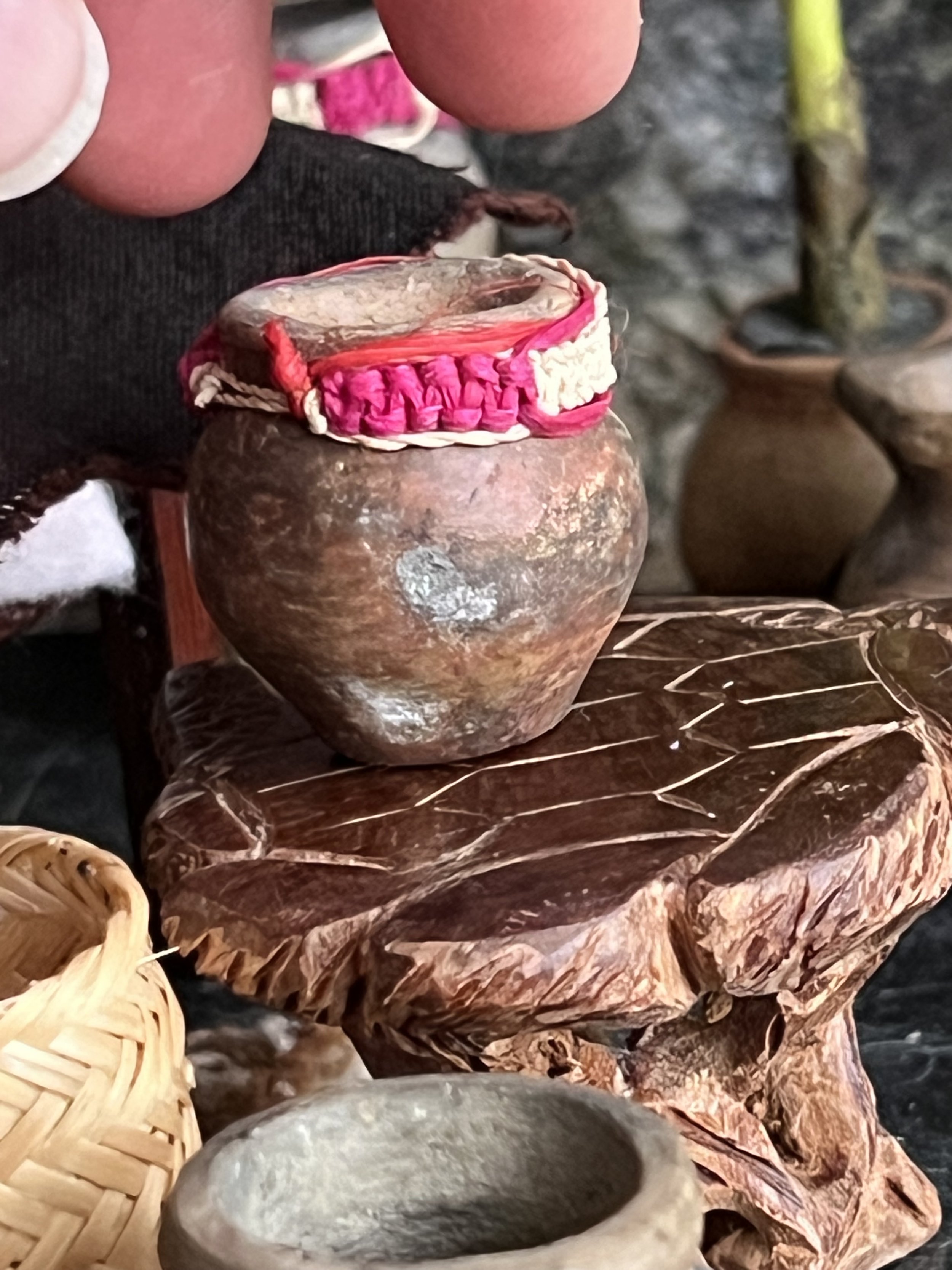 Pottery Tinaha Squat Vase Vessel Chambira Collar