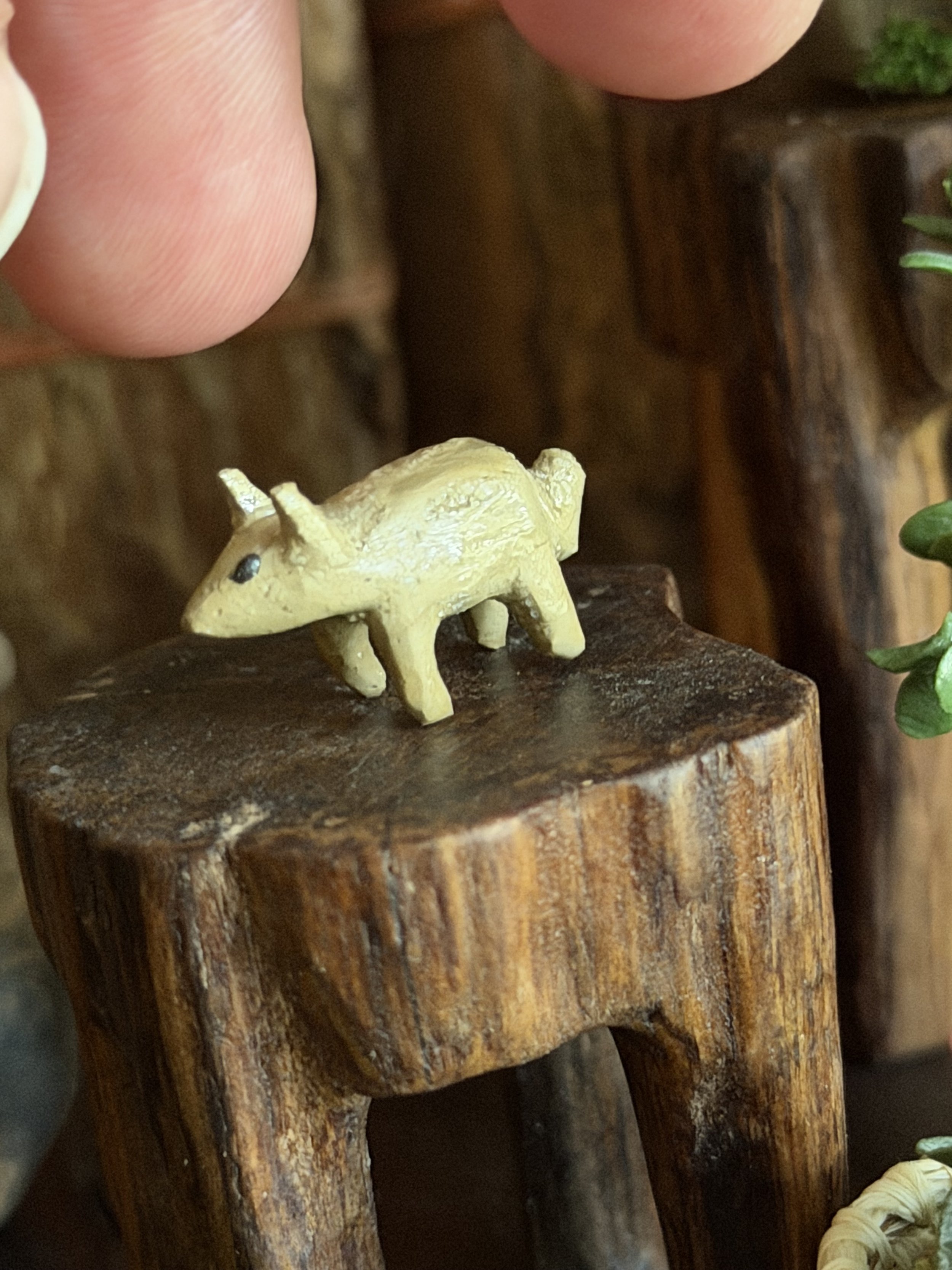Isamani Shipibo Zorro Short Eared Dog Sculpture