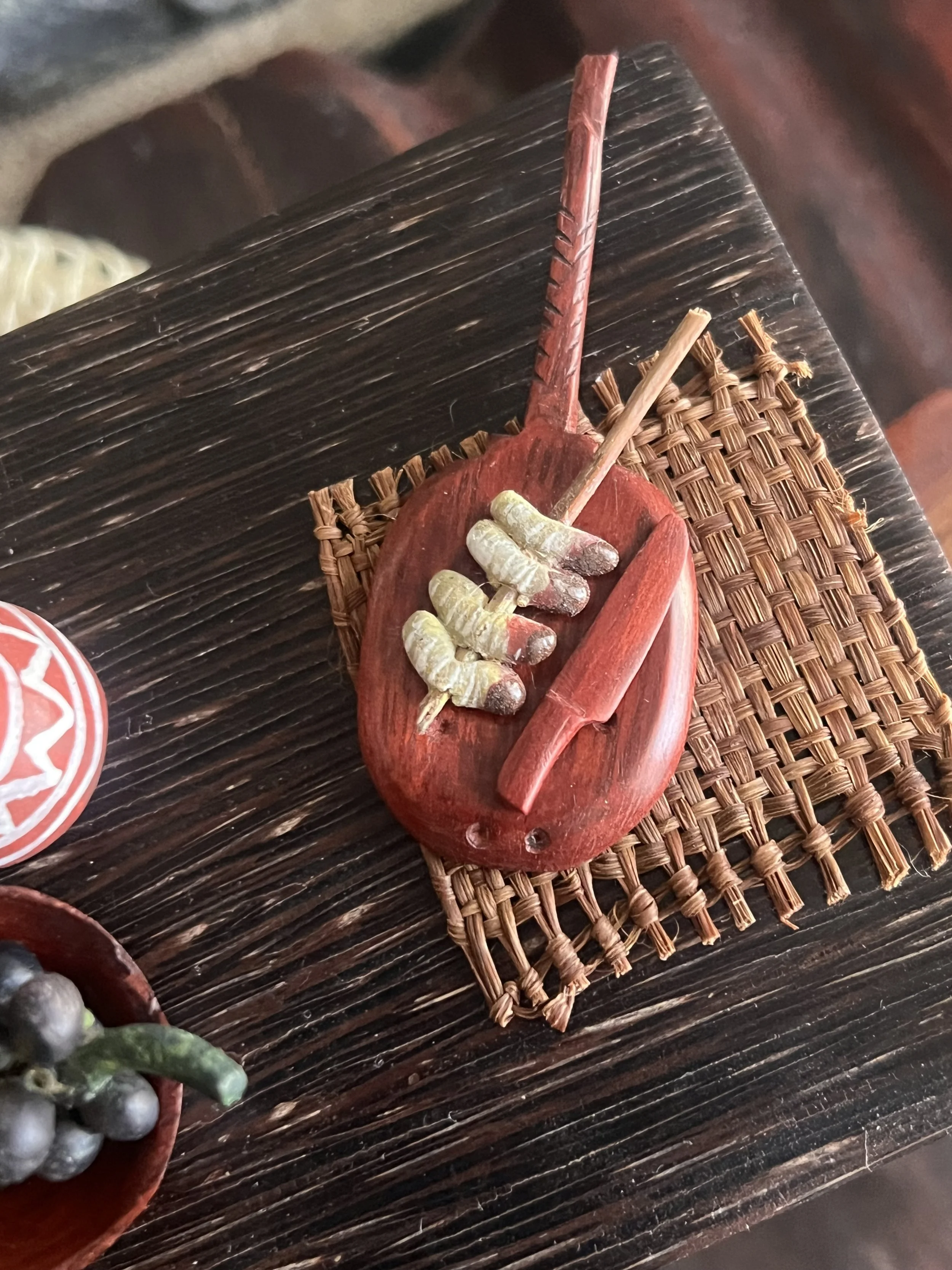 Miniature Handcarved Freshwater Manta Ray Charcuterie Board