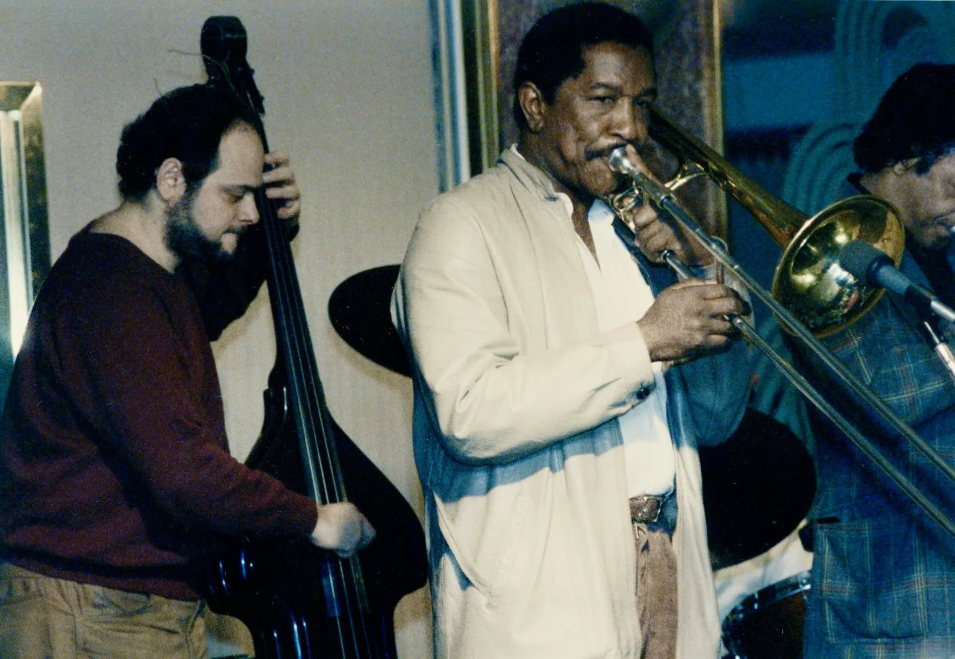 Andy Gonzalez & Dick Griffin. Photo by Maurice Robertson.