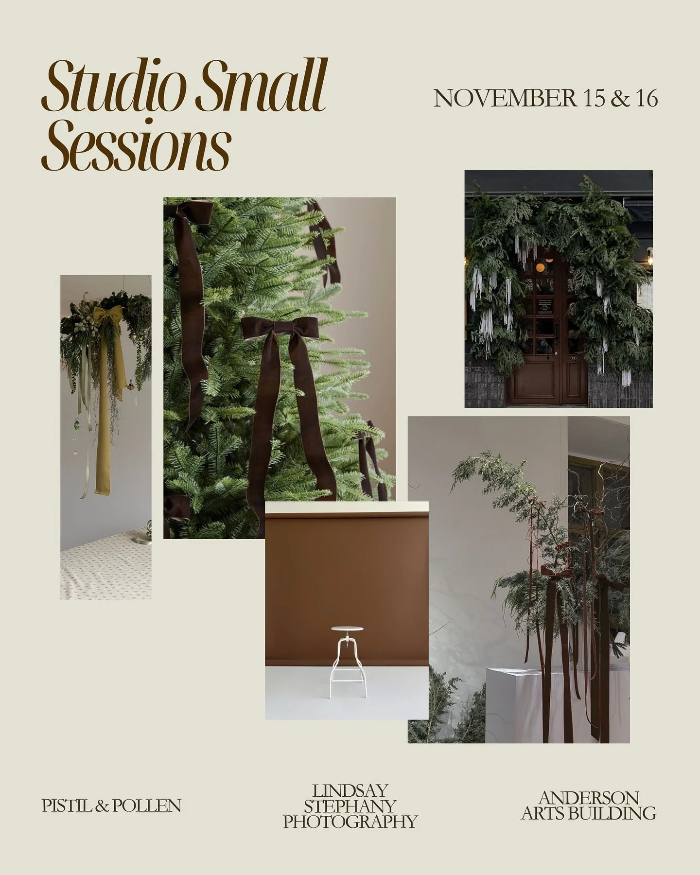 This time of year makes me a little crazy tbh, how is it that it feels like fall has just started but somehow it&rsquo;s also almost the holiday season? 

Butttt hey here&rsquo;s one exciting thing: I&rsquo;m hosting holiday vibey small sessions in t