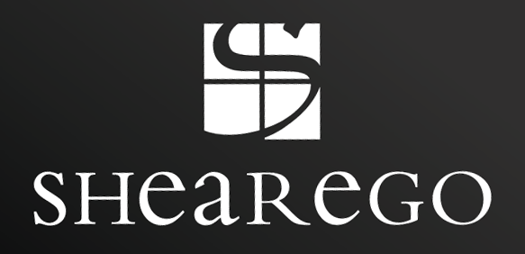 Sharego logo with a stylized monogram and the company name below it on a dark background.