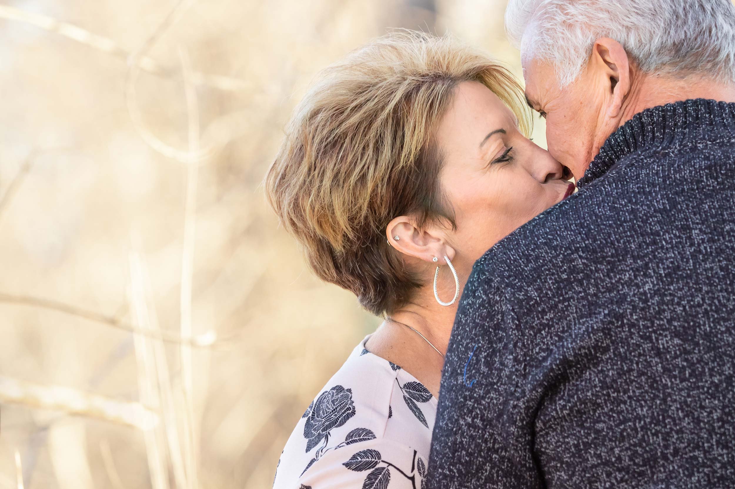 A kiss is worth a thousand words. Northern Colorado couple's photography session; Fort Collins edition