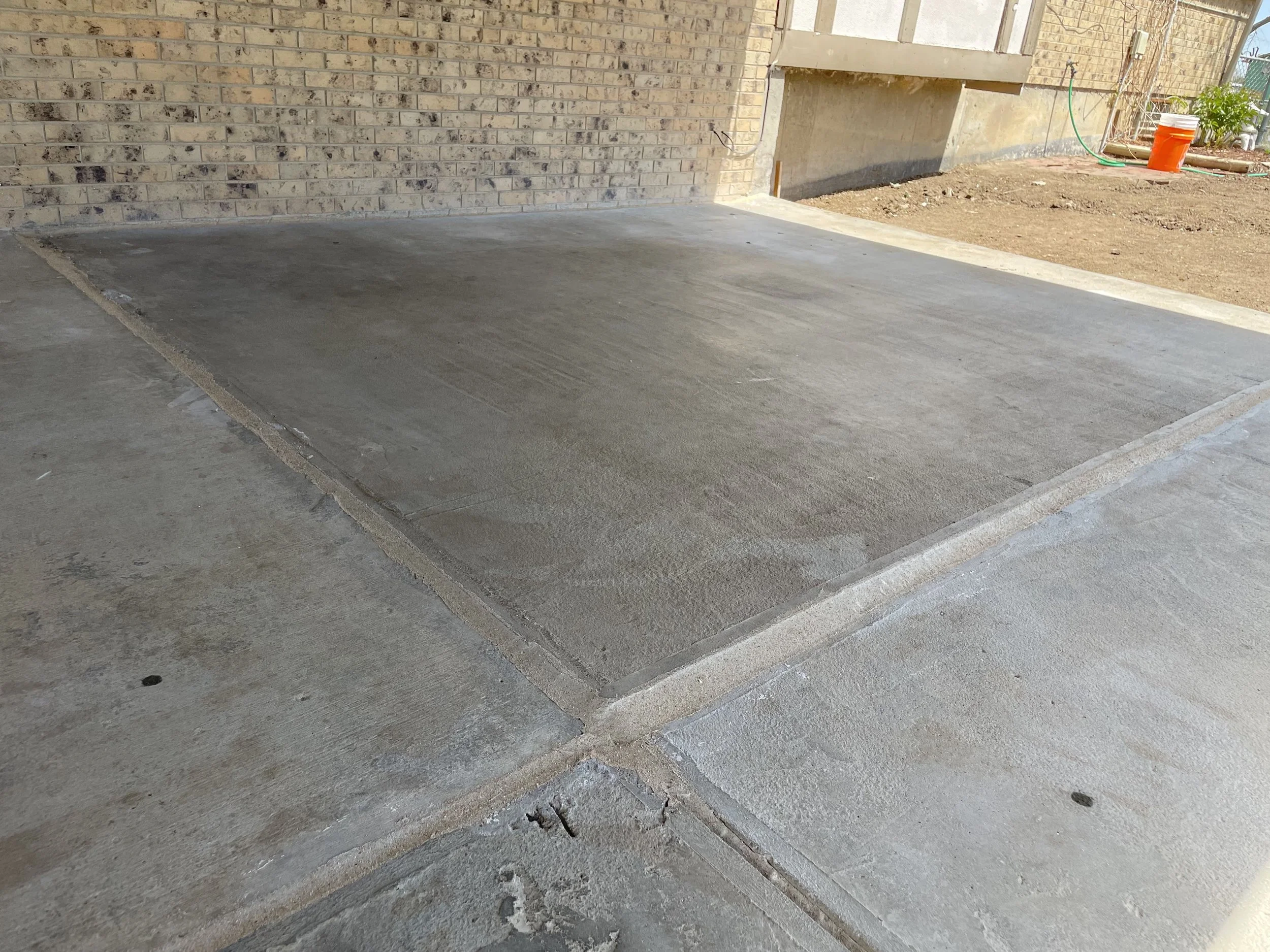 fixed and sealed concrete. leveled concrete.