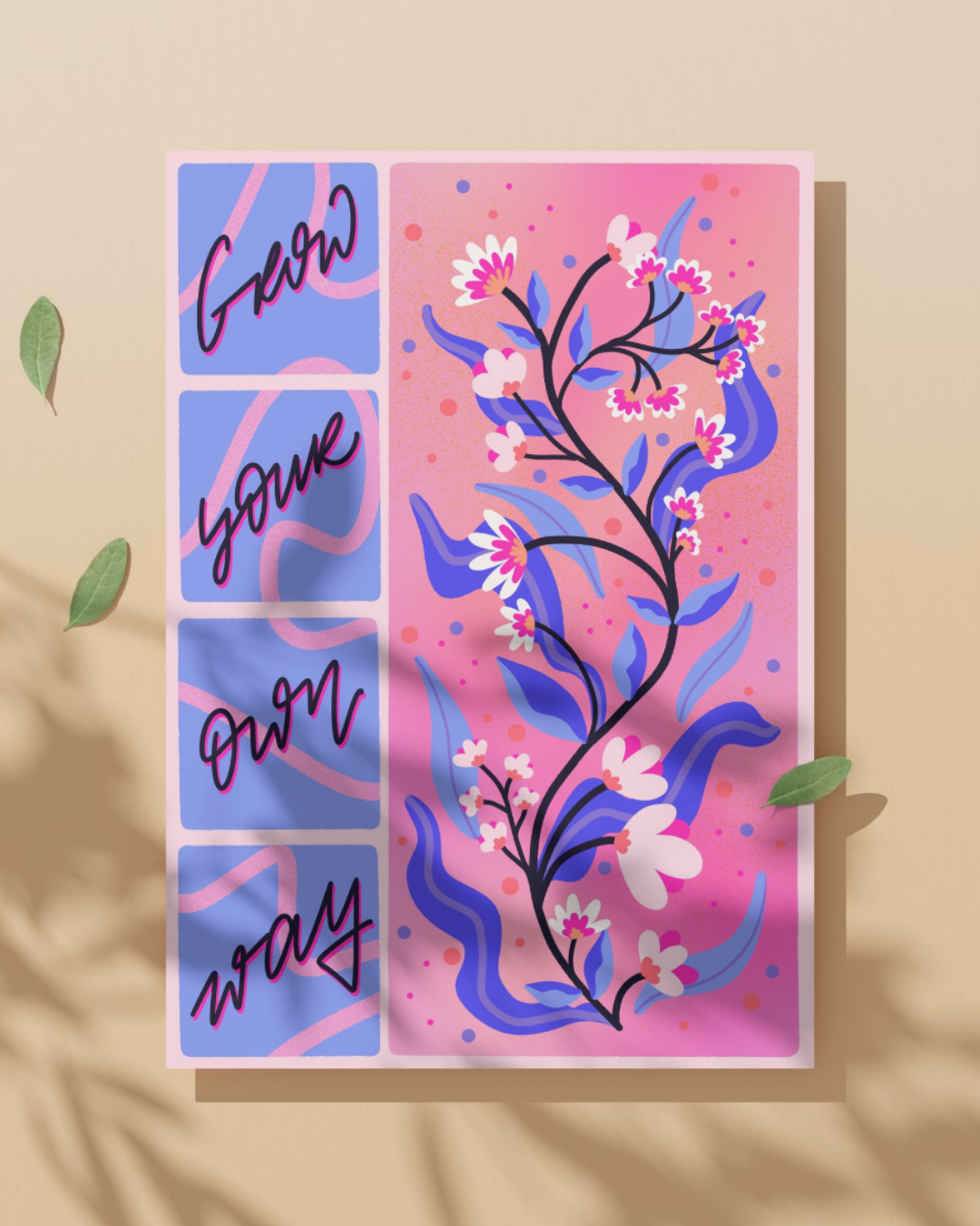 Postkarte - Grow Your Own Way - A6, veredelt