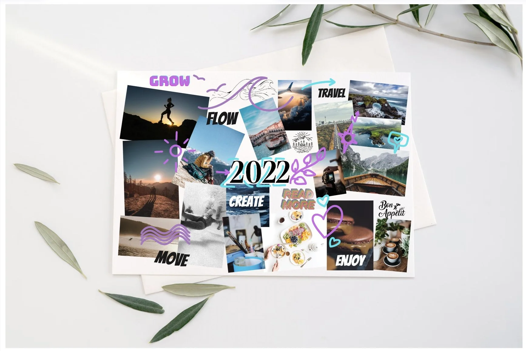 A digital vision board for 2022.