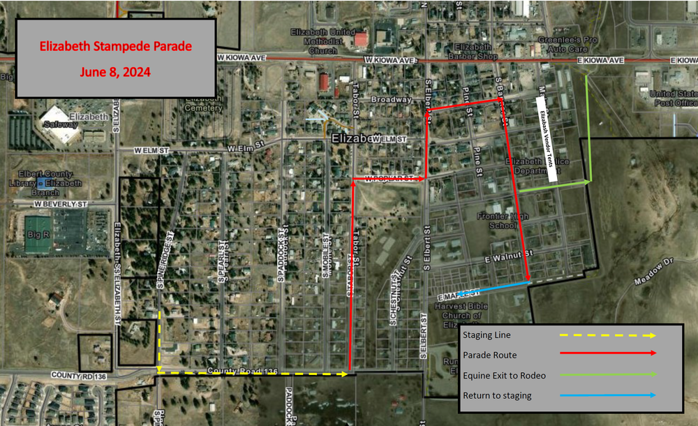 Elizabeth Stampede Rodeo Association Join Parade
