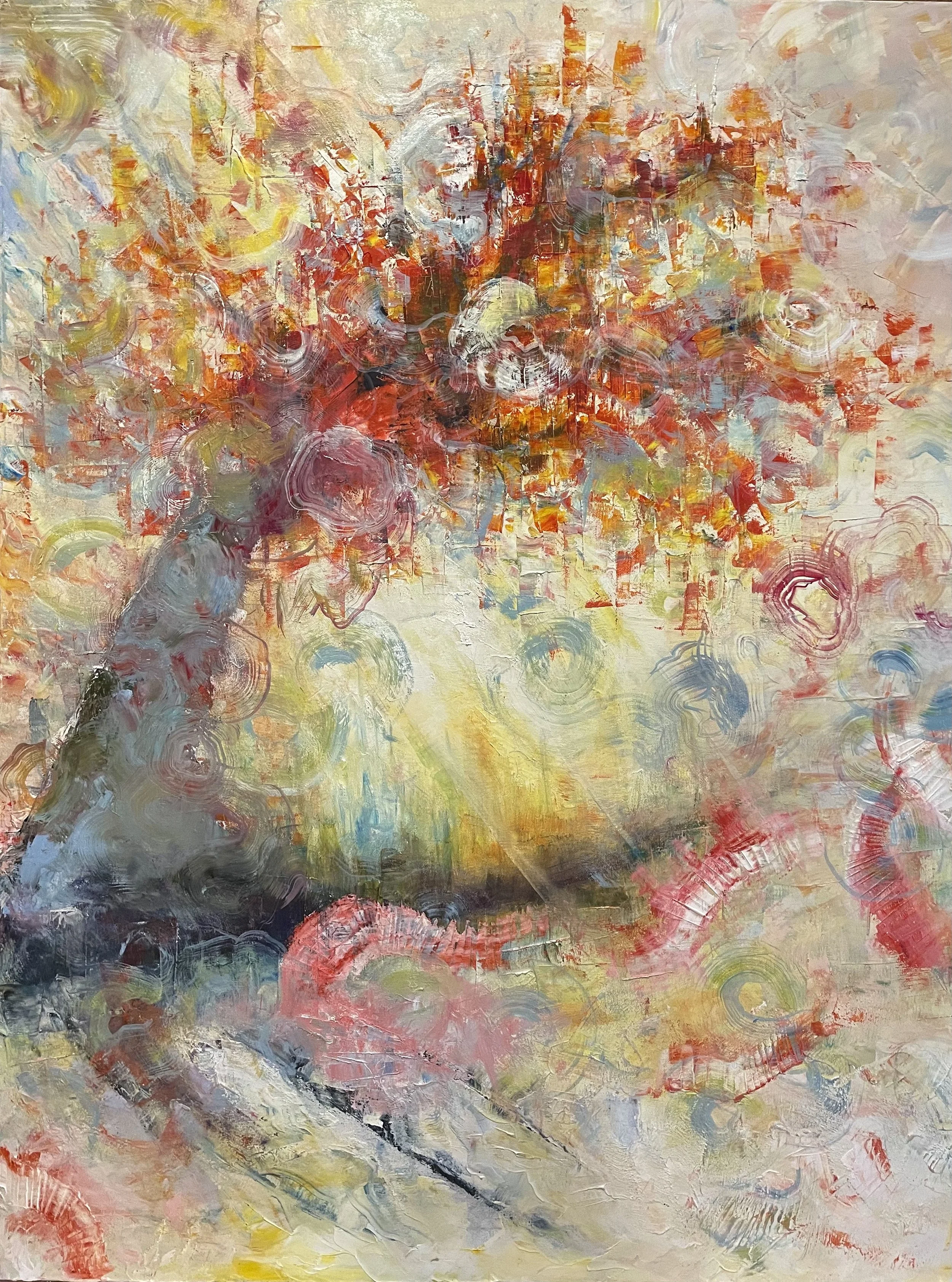 Fruits In Season– Oil on Canvas (commission) 100cm x 75cm | "That person is like a tree planted by streams of water, which yields its fruit in season and whose leaf does not wither-whatever they do prospers."
Psalms 1:3 | 

This piece has its roots g