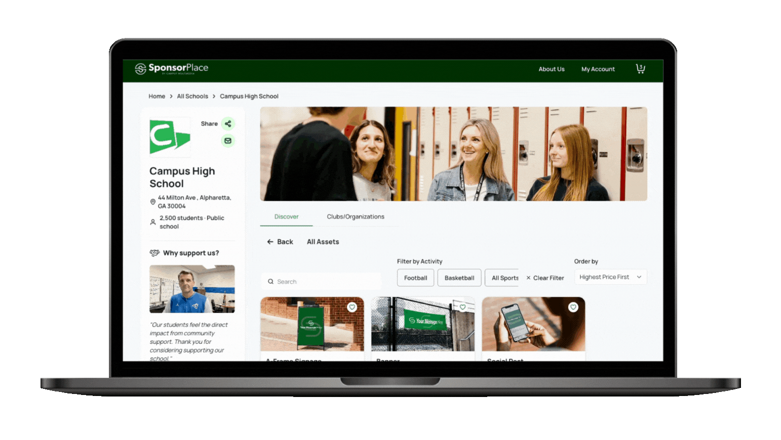 sponsorplace sponsorship website