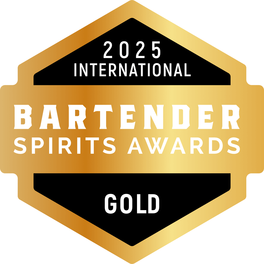 Gold badge for the 2025 International Bartender Spirits Awards.