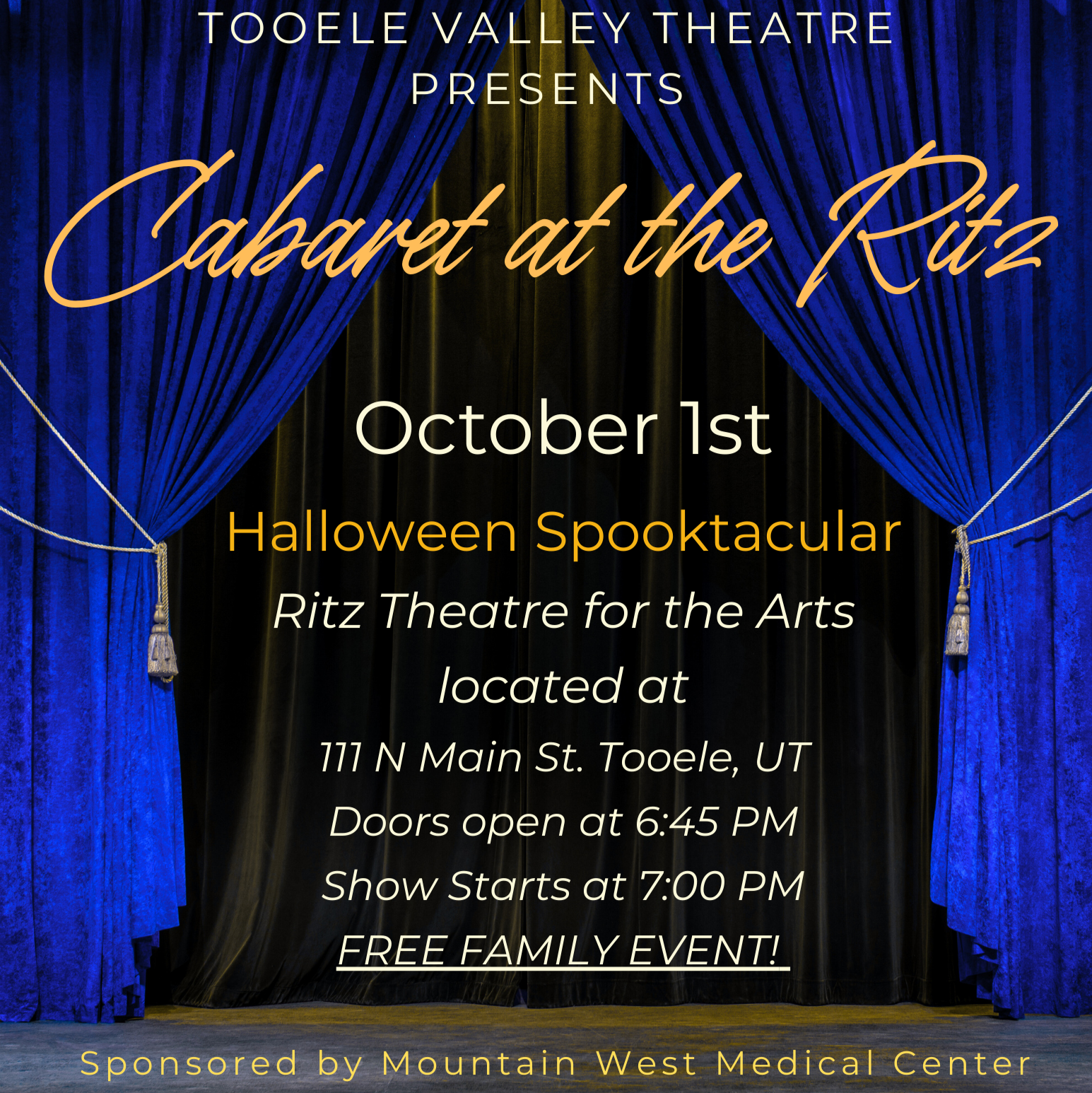 Tooele Valley Theatre Cabaret: Halloween Spooktacular