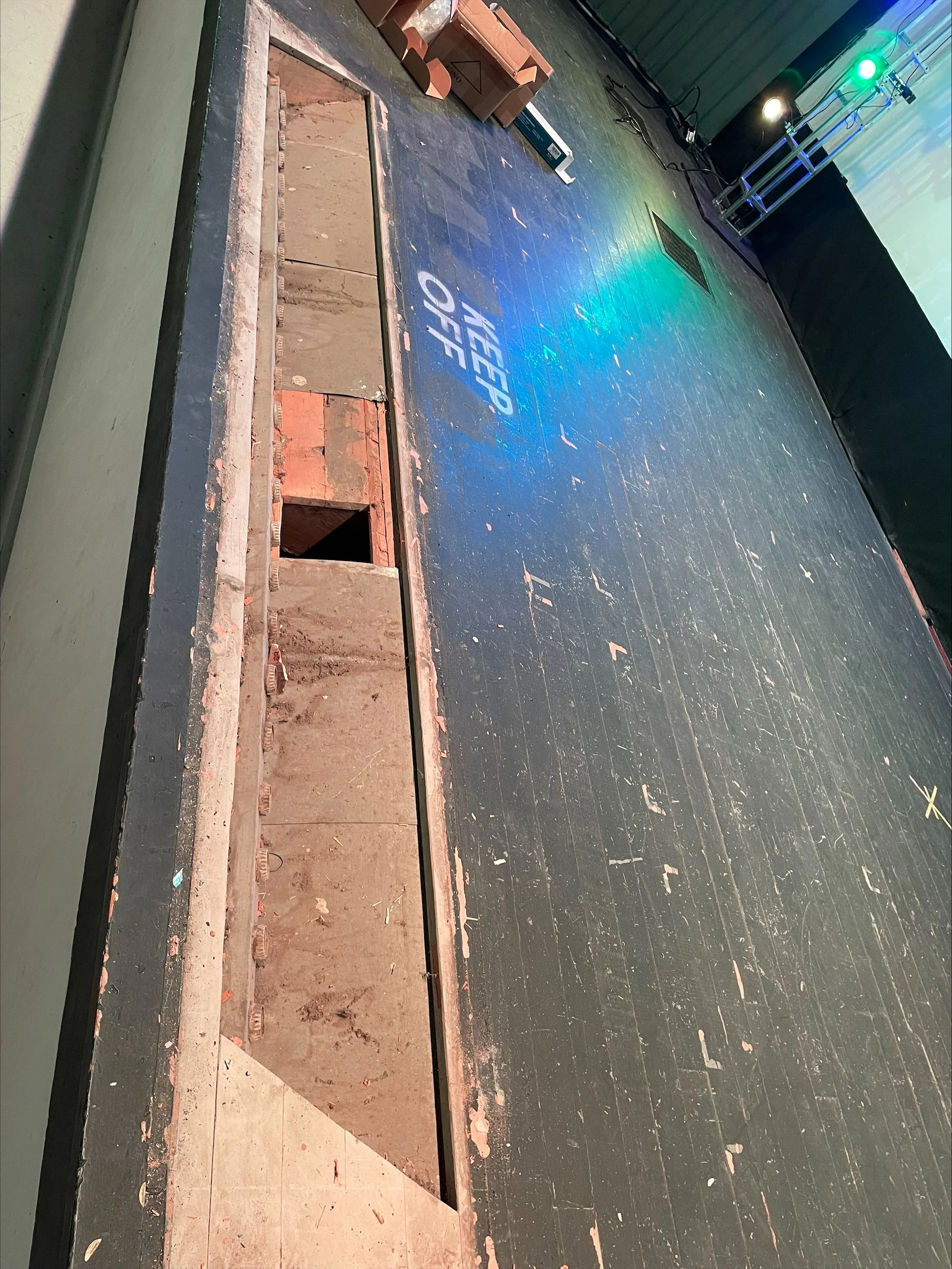 Stage & Stairs: Sanding & Painting