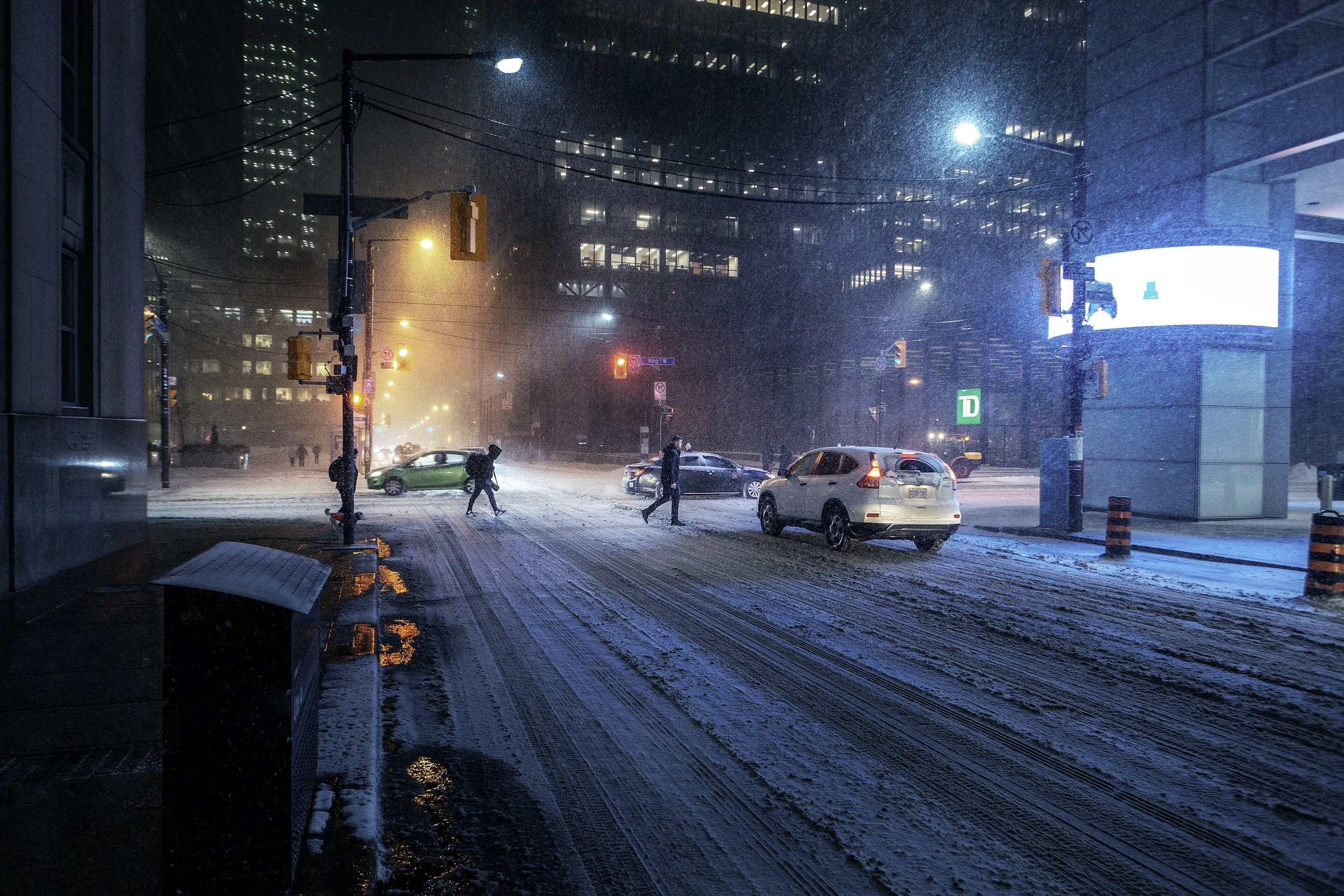 A snow-filled house walkway illustrates important winter safety tasks for tenants, including clearing paths, preventing slips, checking heating systems, and following Shelterly’s snowfall guidance to protect themselves and their homes.