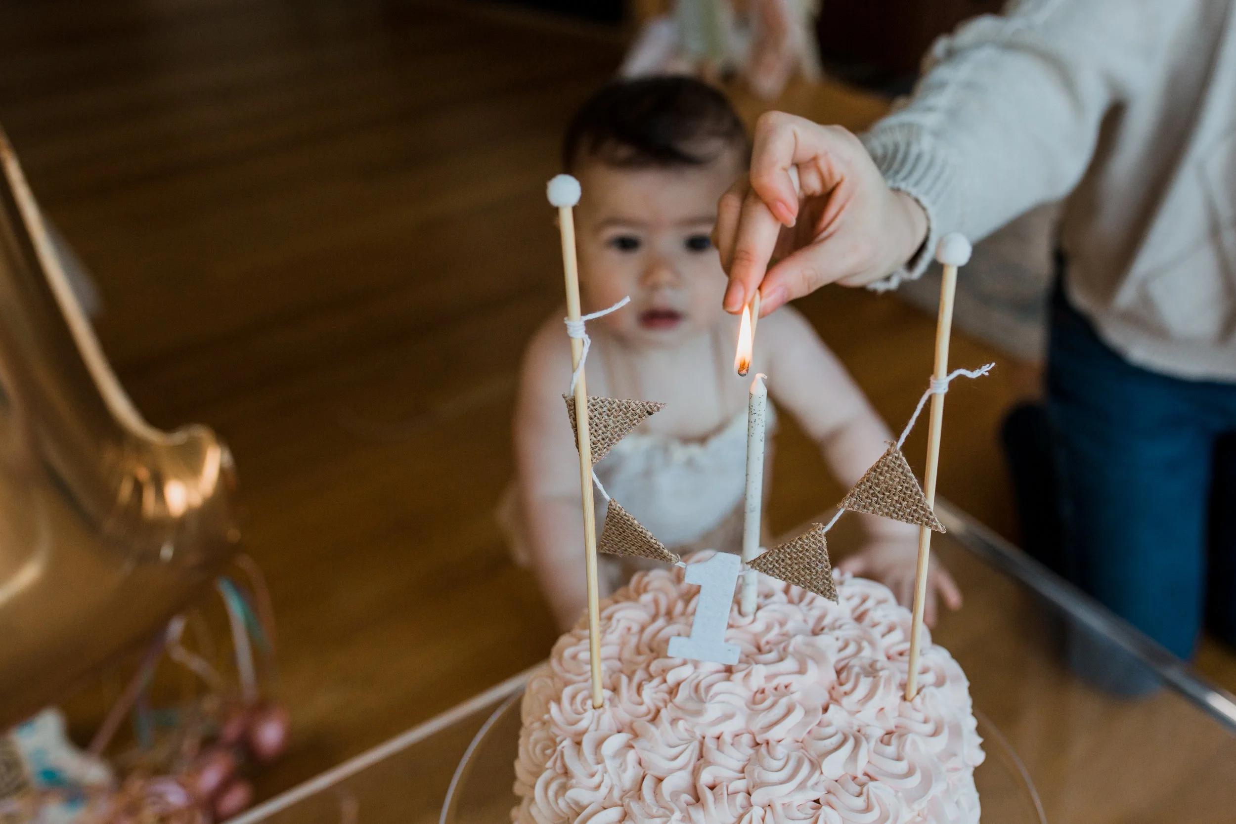 Fremont Seattle one-year-old birthday party cake