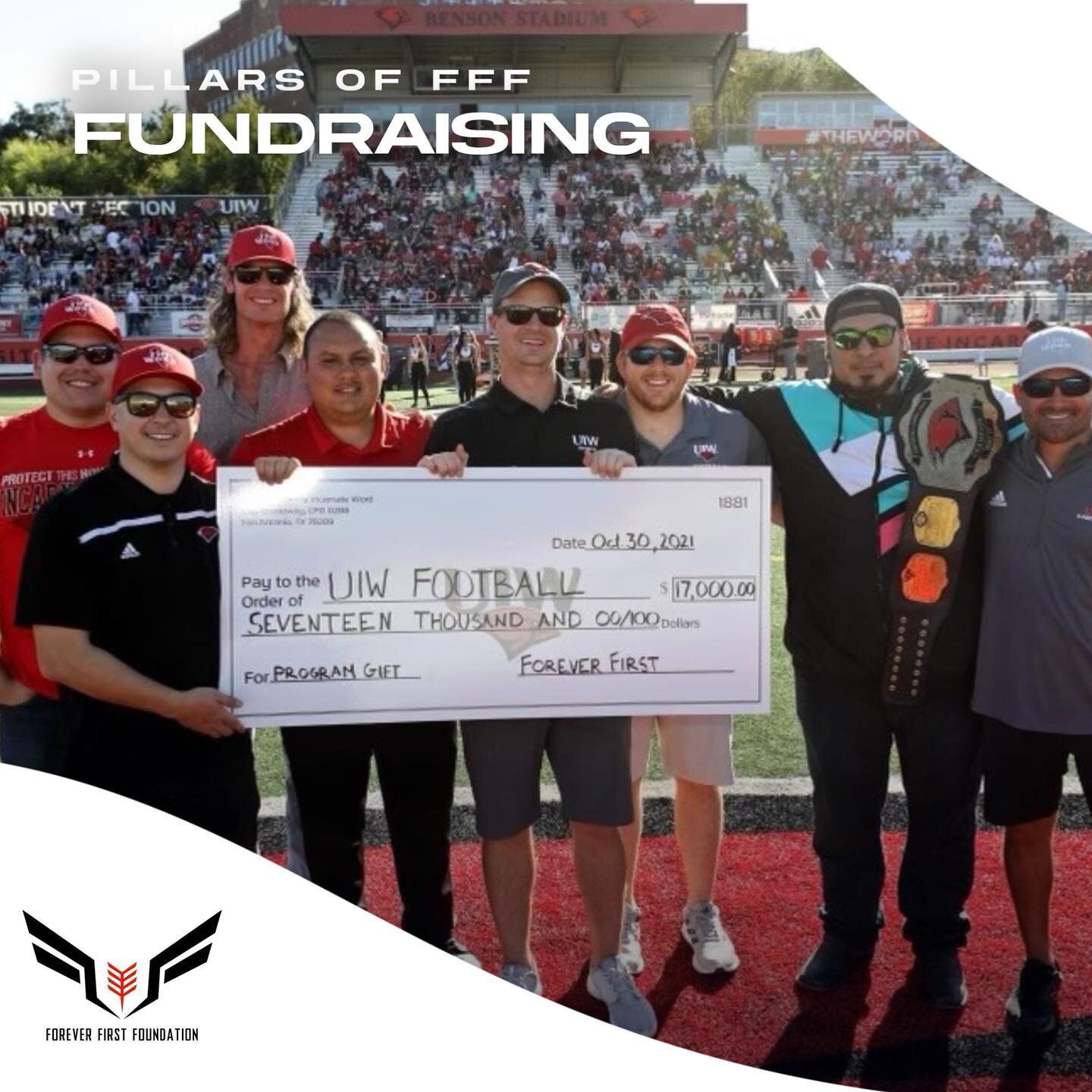 The core mission of the Forever First Foundation is to unite ALL SUPPORTERS of UIW football so that we can provide unrivaled support for the football program. This is done through our Foundation&rsquo;s three pillars: 1.) Fundraising 2.) Fan Engageme