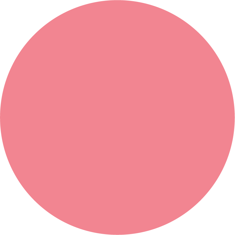 A large pink circle on a black background.