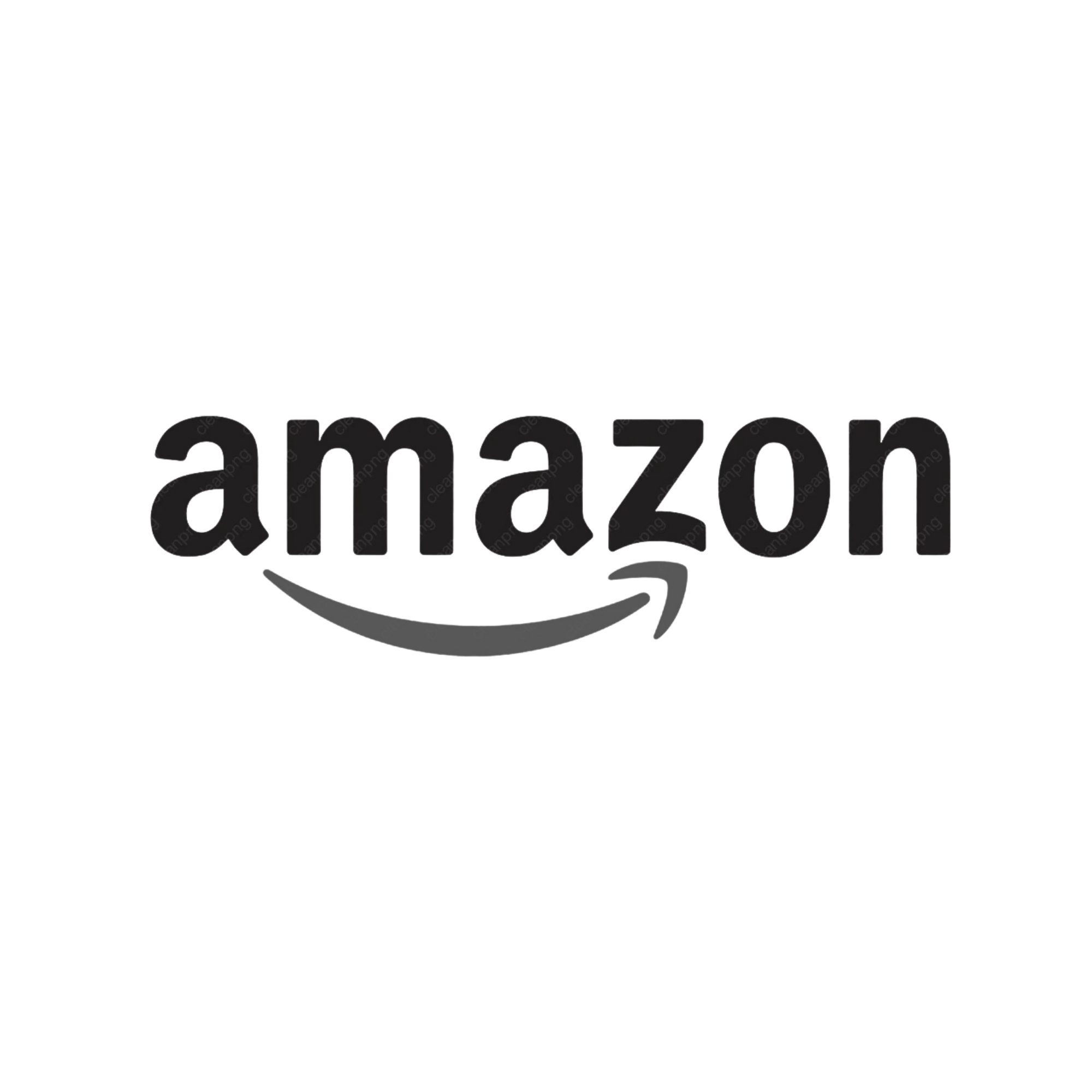 Amazon logo in black with a smiling arrow underneath.