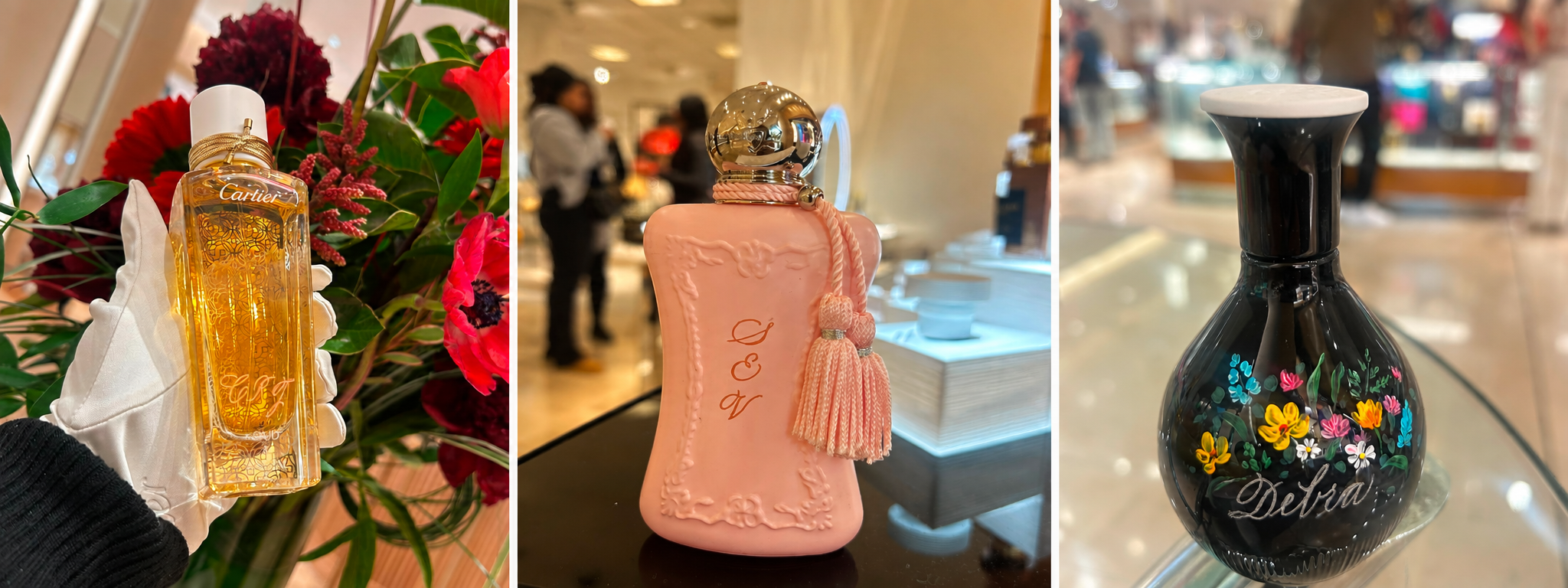 Luxury retail personalization including fragrance engraving, custom beauty products and hand-painted accessories