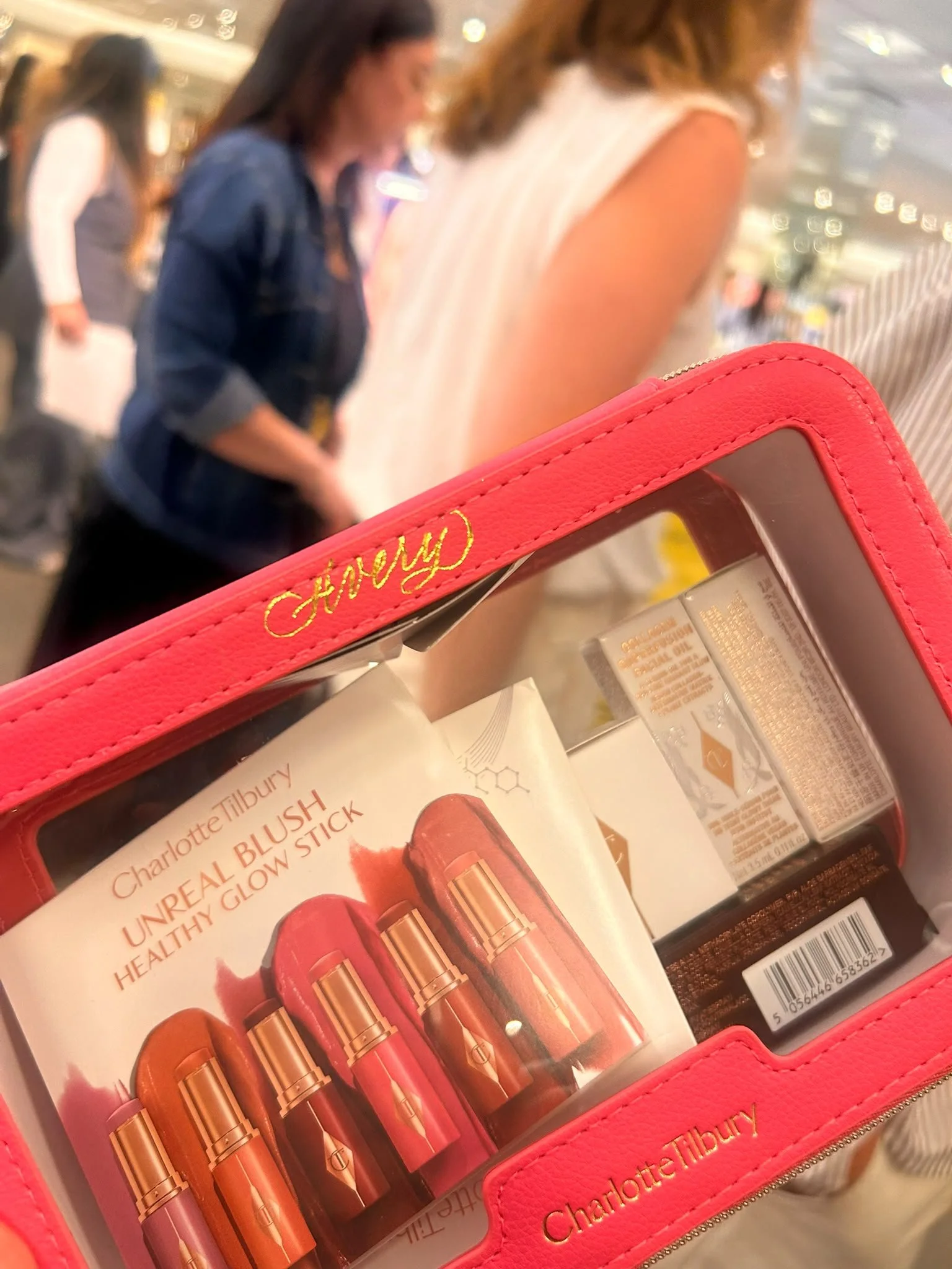 Live Foiling of Charlotte Tilbury Makeup Bags at Nordstrom