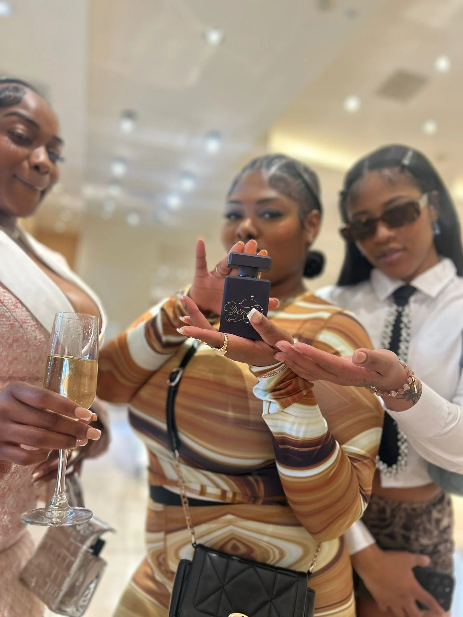 Yasha Nimje providing live engraving at a luxury brand activation event