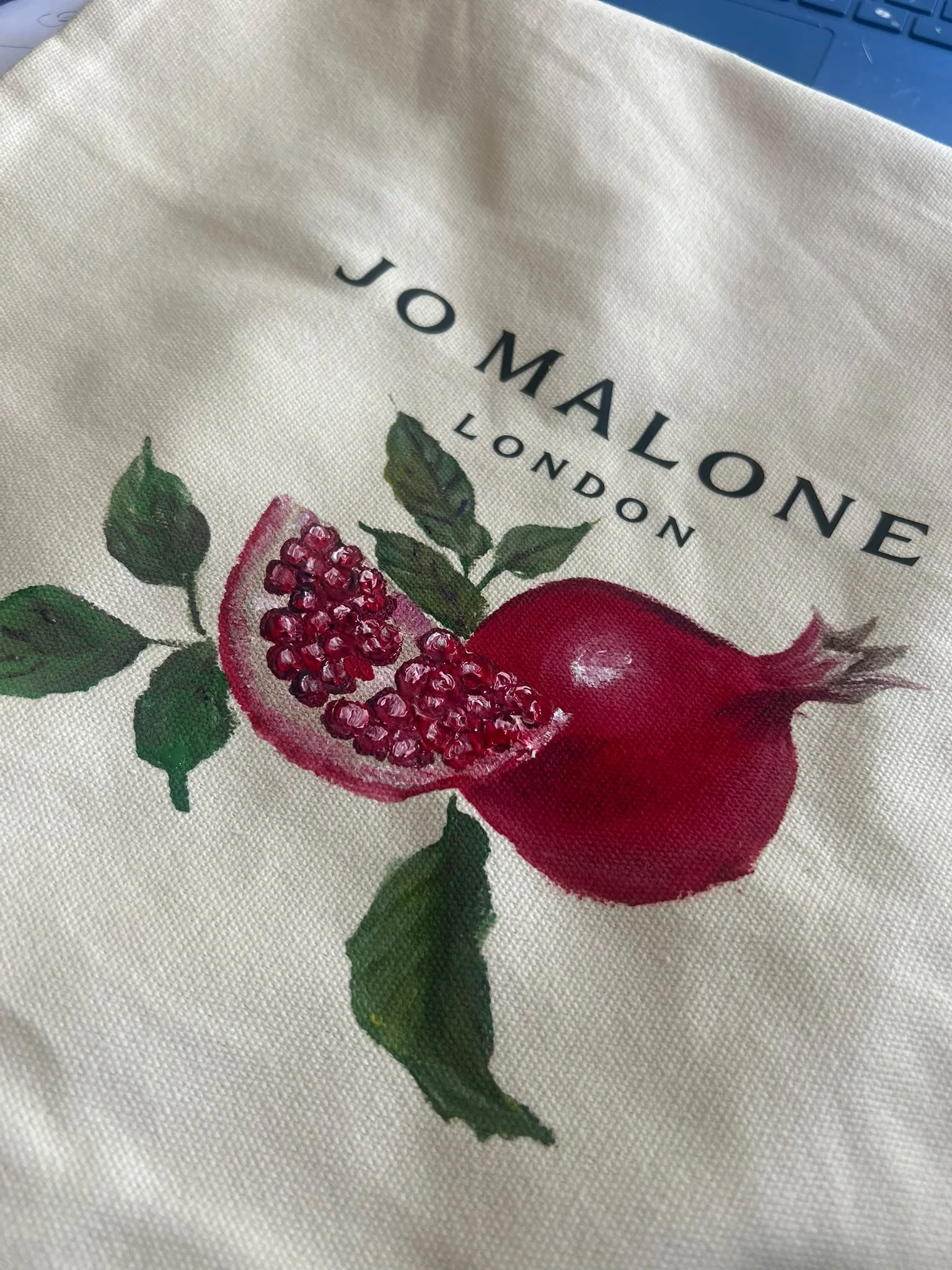 Hand-painted Jo Malone artwork for a luxury retail brand activation.