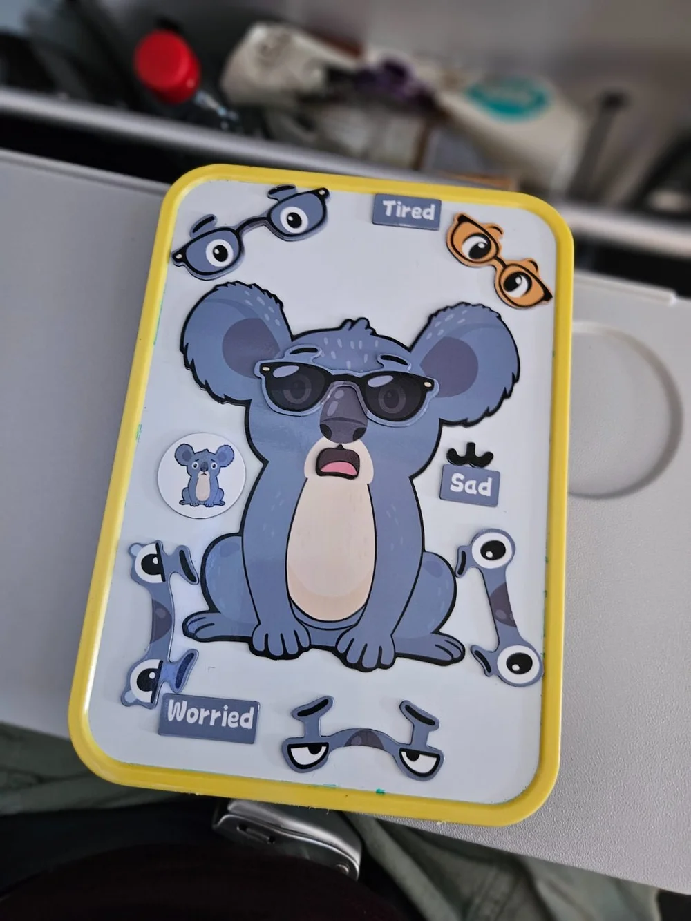 The koala emotion magnet sheet with eye and mouth magnets