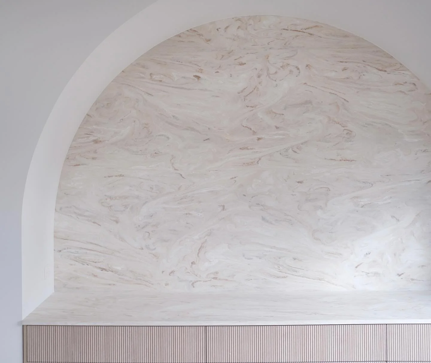 A few snaps from last weeks install featuring Corian Dune Prima. We&rsquo;re thrilled with how this stunning space came together. 

From the benchtops and splash backs to the curved island and thermoformed range hood canopy, Dune Prima was the perfec