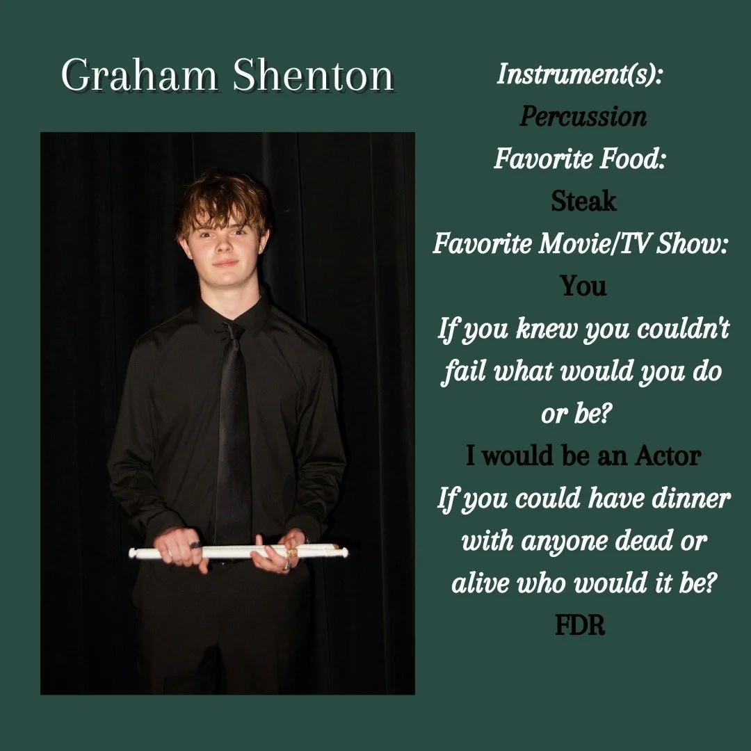 The next senior spotlight is.........GRAHAM SHENTON!!!