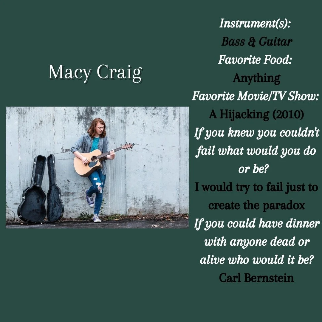 Our next senior spotlight is......MACY CRAIG!!
