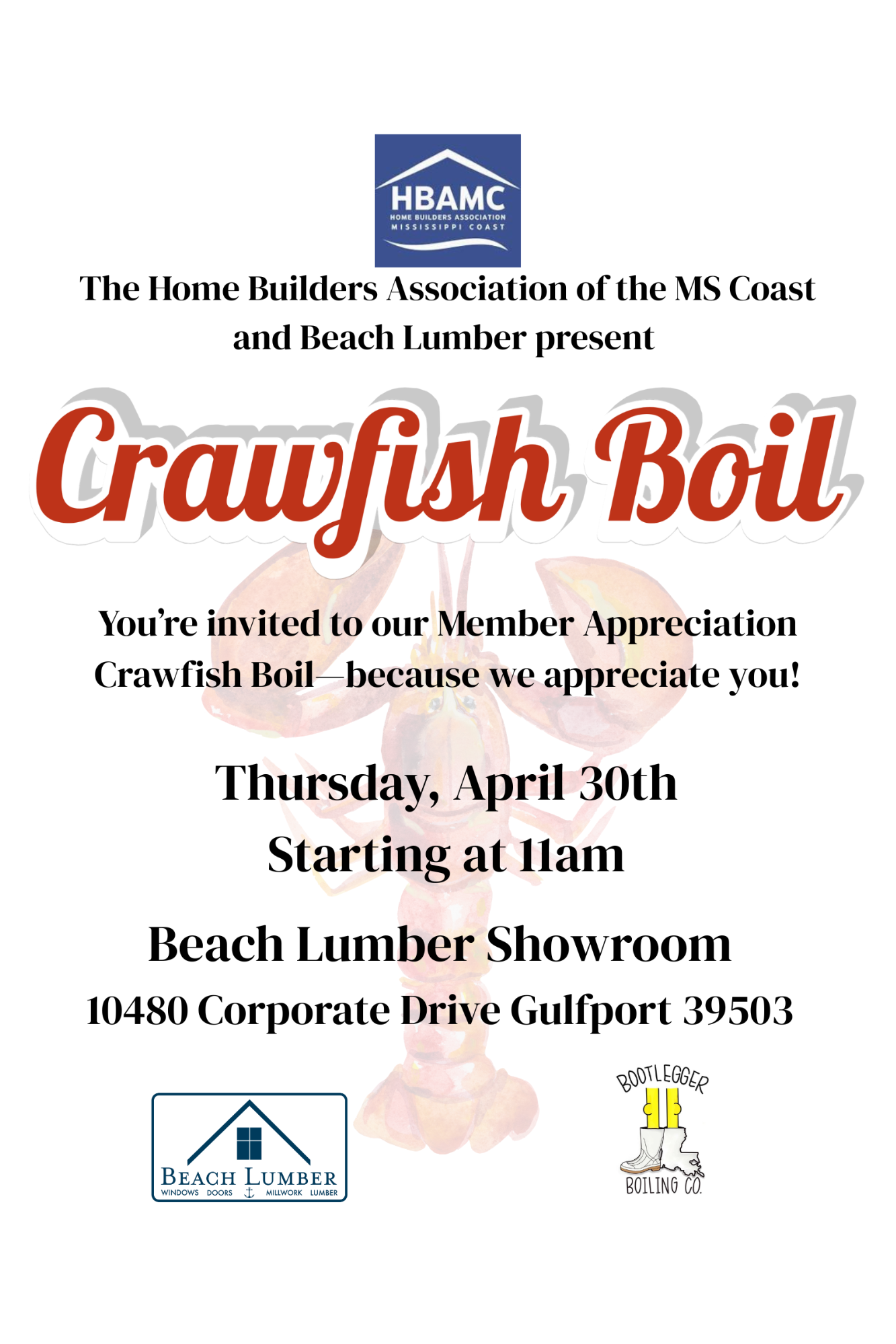 Member Appreciation Crawfish Boil