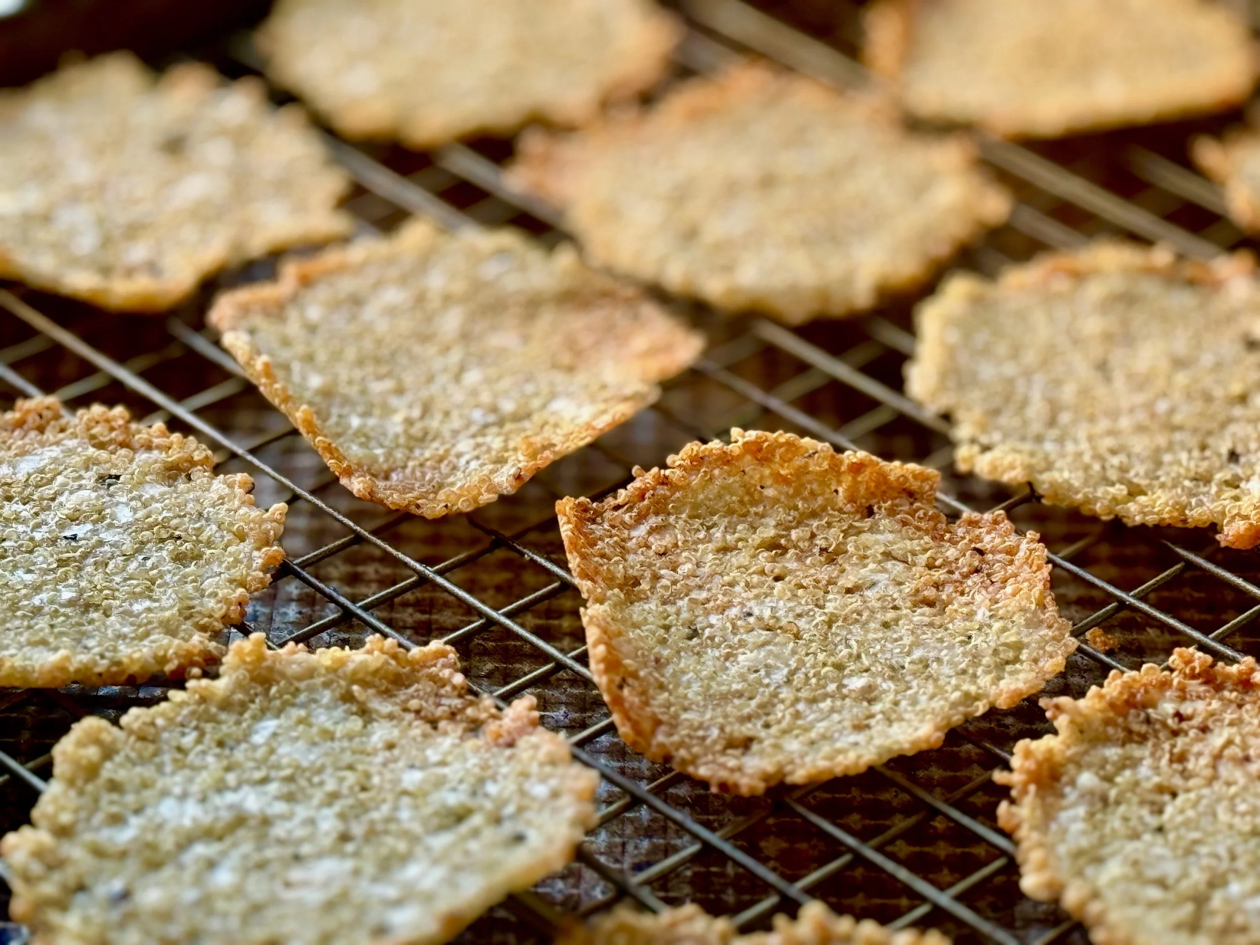 Quinoa & Parmesan Crisps — Sideaway Foods