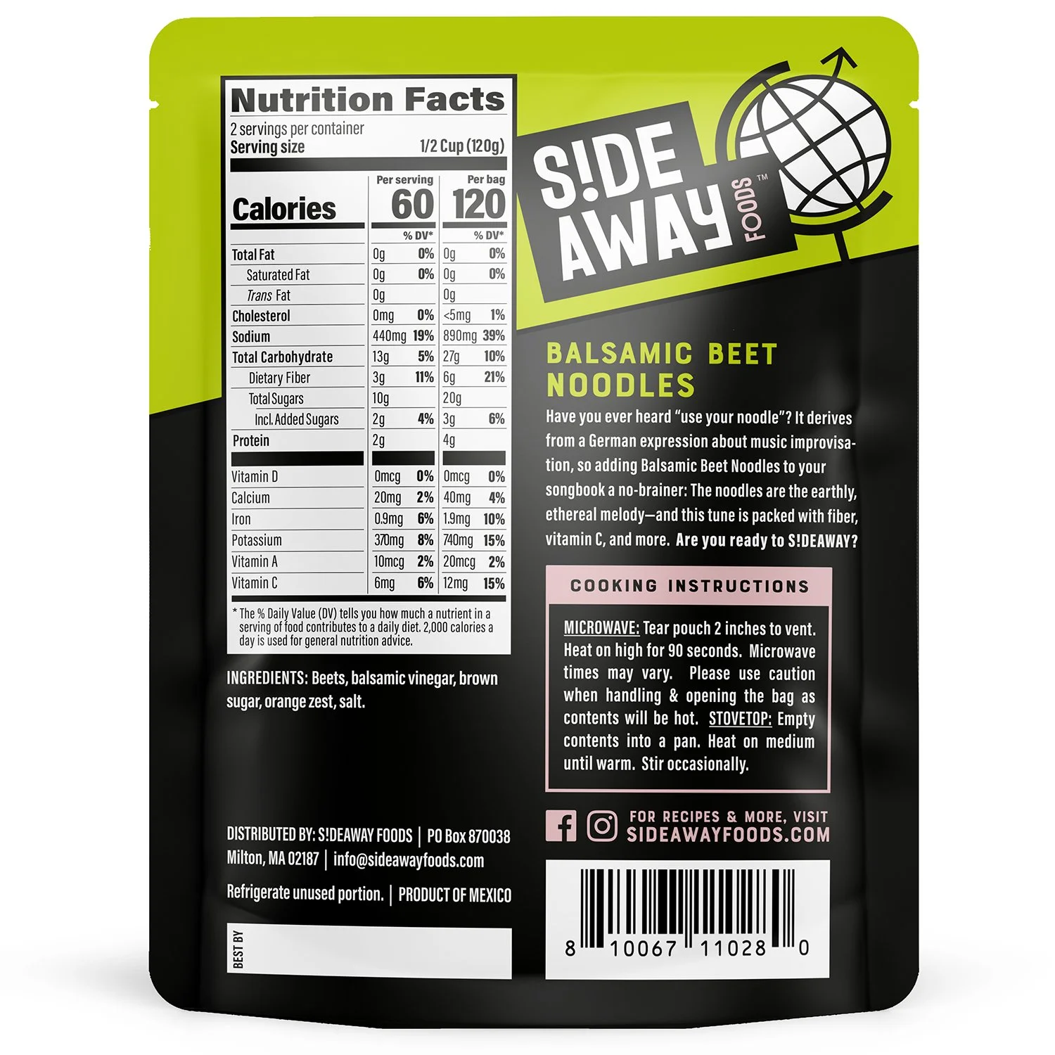 Balsamic Beet Noodles — Sideaway Foods